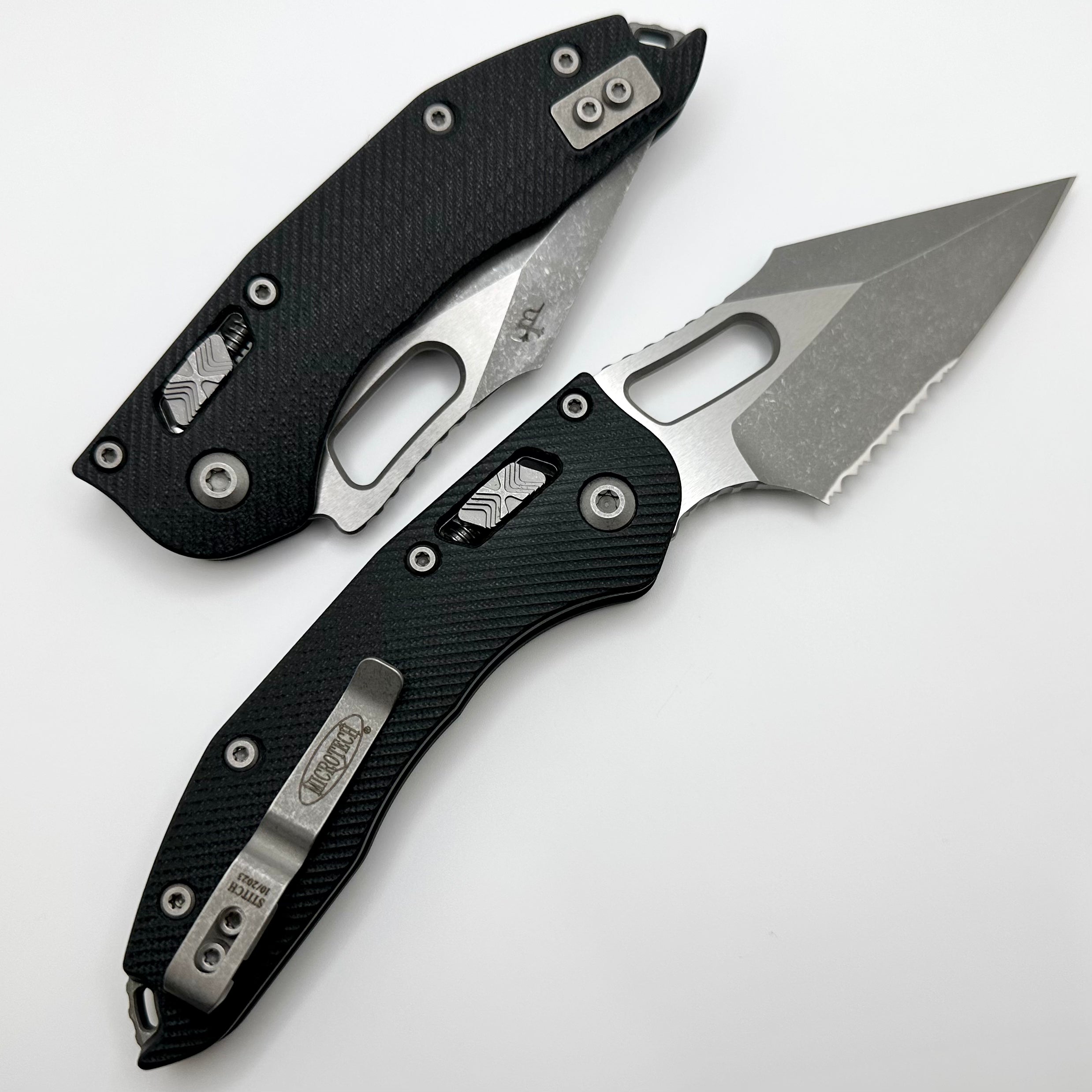 Microtech Stitch RAM LOK Tactical Knife - Premium M390MK Blade & Black G-10 Handle