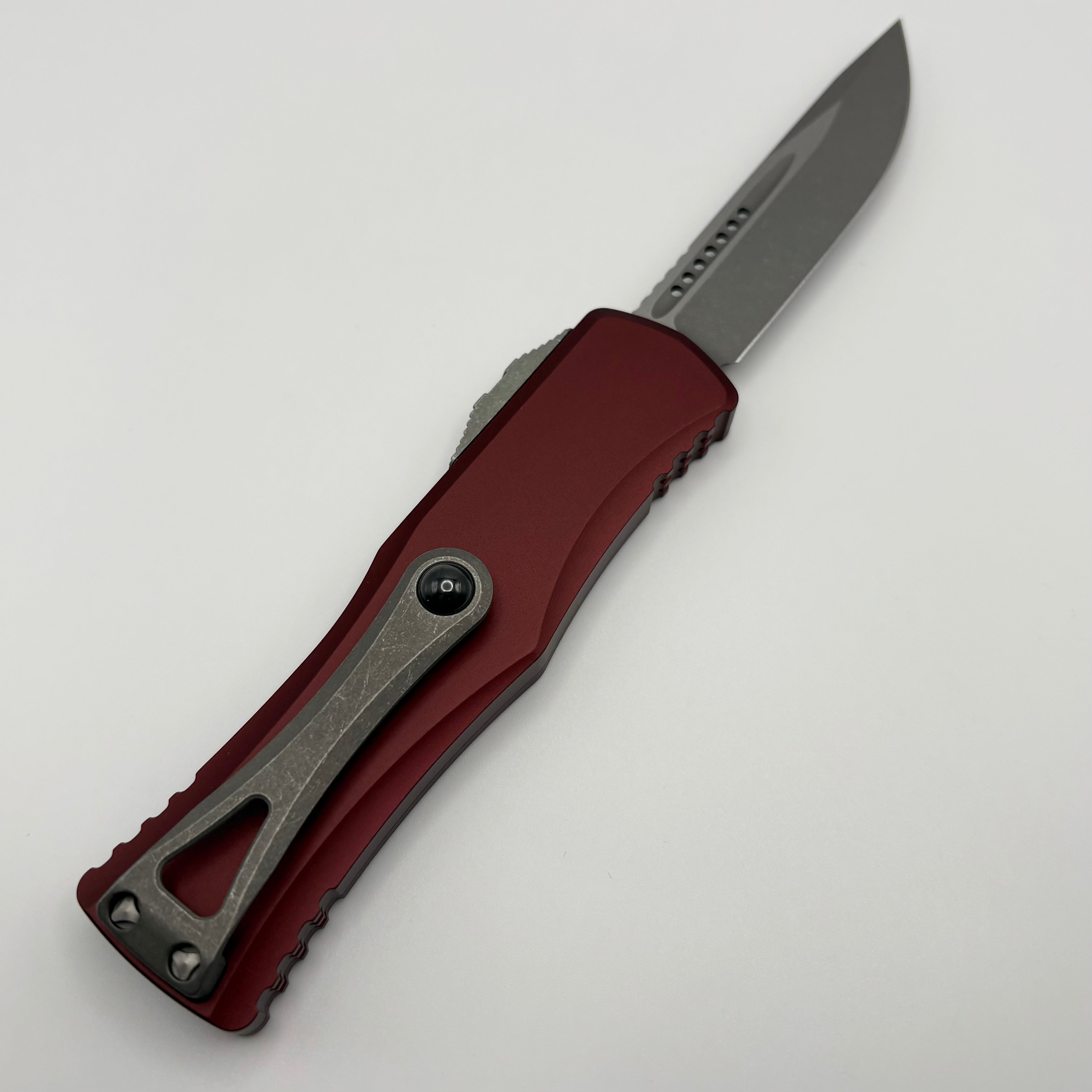 Premium Pre-Owned Microtech Hera Apocalyptic Standard Folding Knife - Merlot Edition