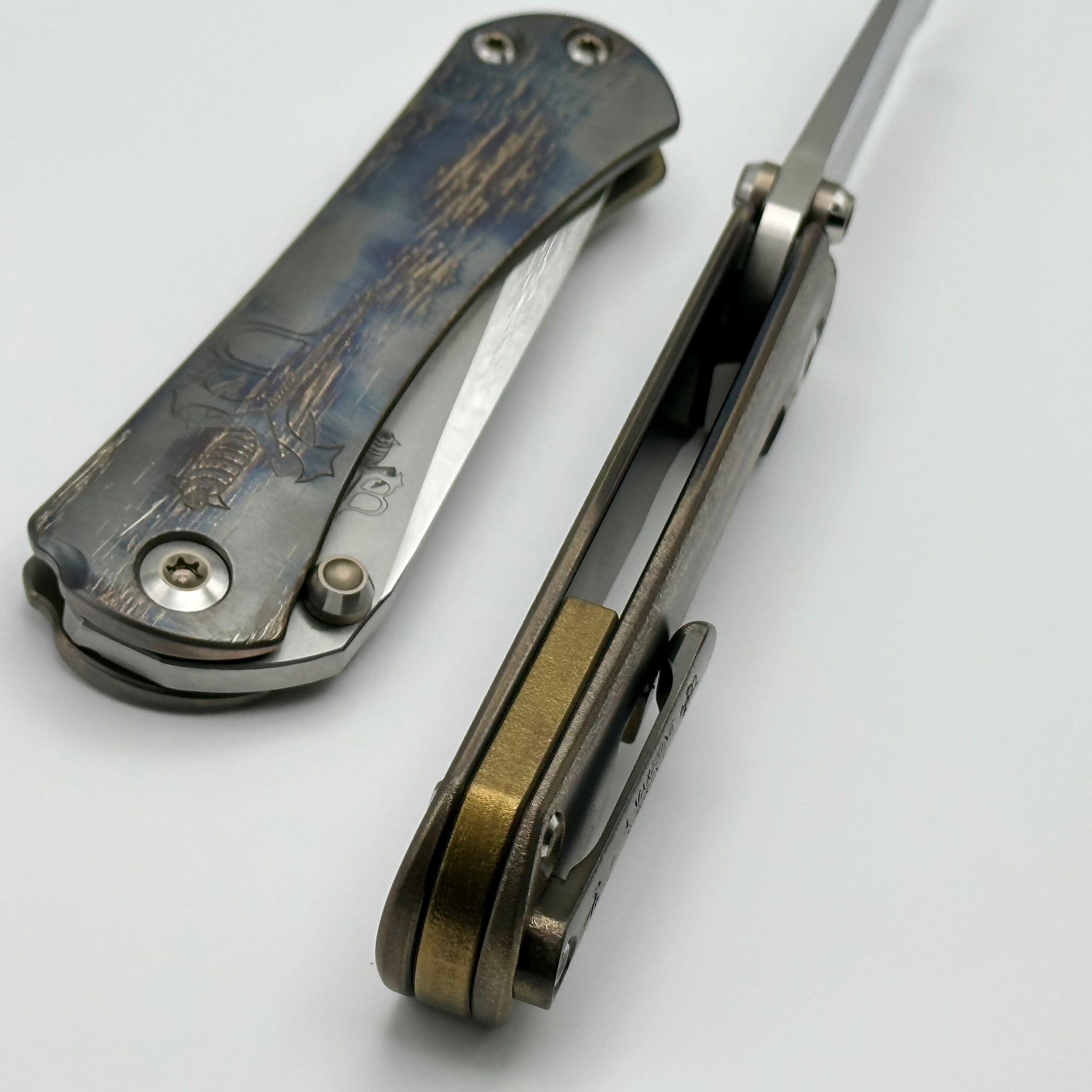 Premium Marfione Custom Knives & Borka Blades SBTF Mirror M390 with Cosmic Scales