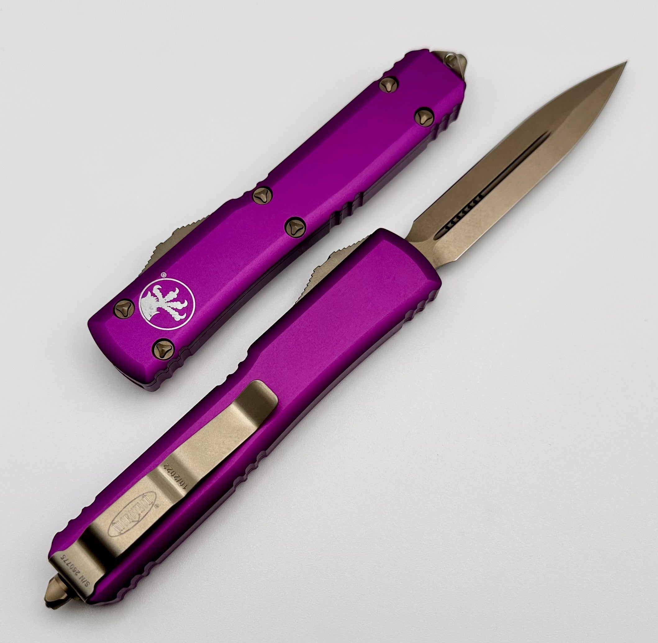 Microtech Ultratech Double Edge Bronze & Violet - Ultimate Tactical Knife