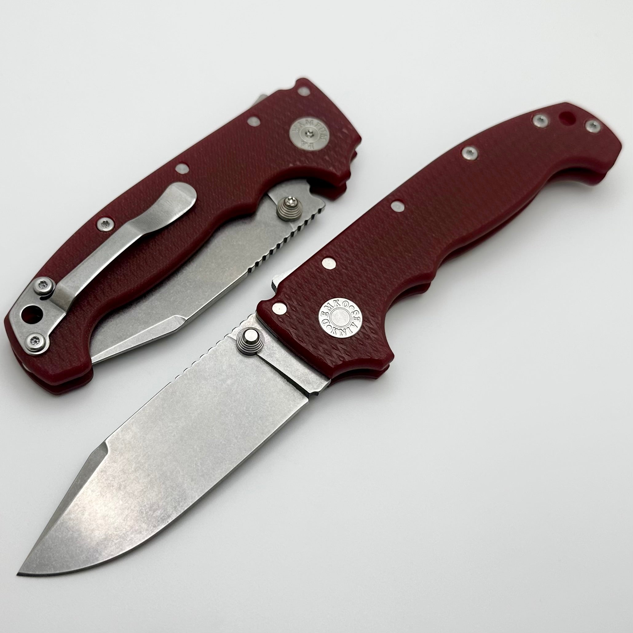 Premium Demko MG AD20S V2 Clip Point Knife - MagnaCut Steel & Red G-10 Handle