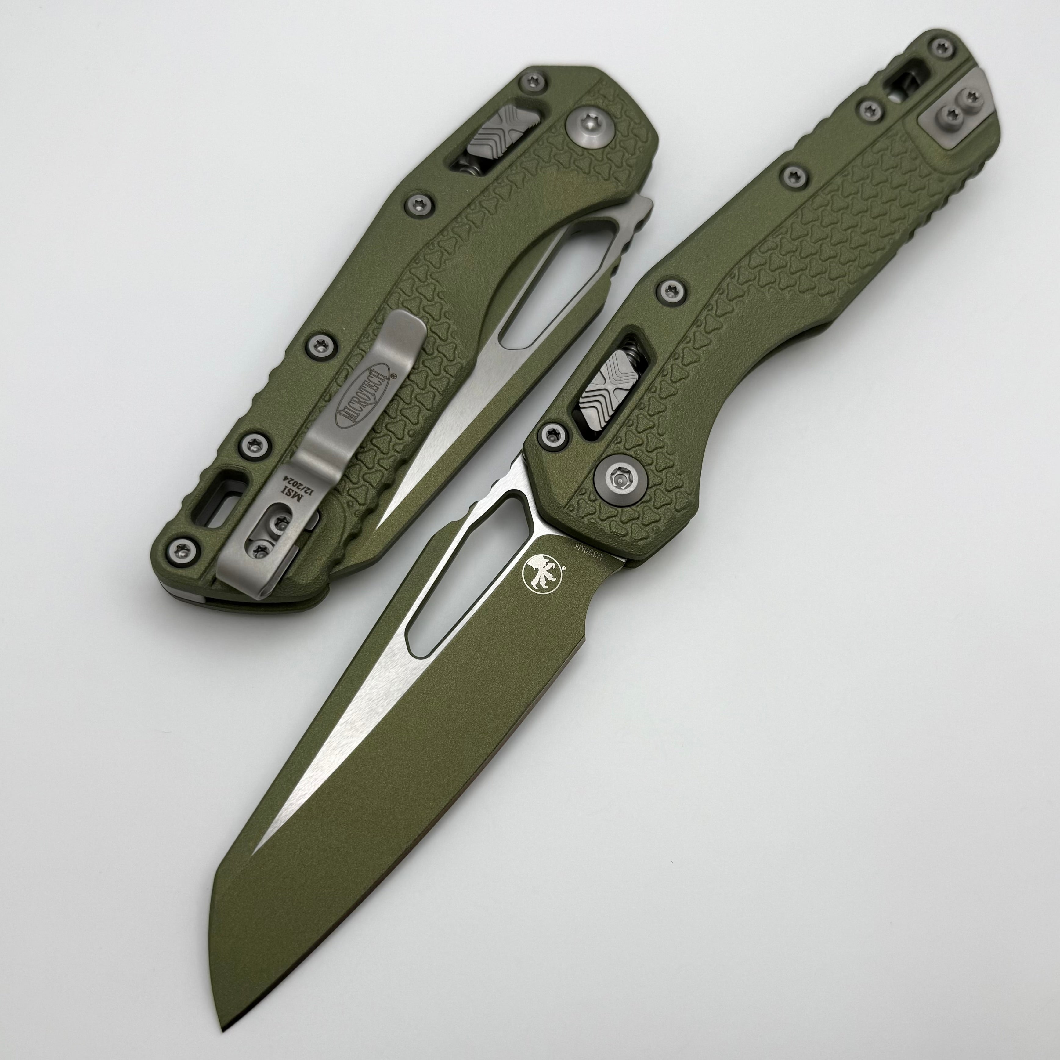 Premium Microtech MSI RAM LOK Folding Knife - Vintage Green Polymer & M390MK Steel