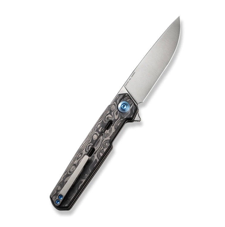 Premium We Knife Navo Flipper with Rose Carbon Fiber Handles - Ultimate EDC Companion