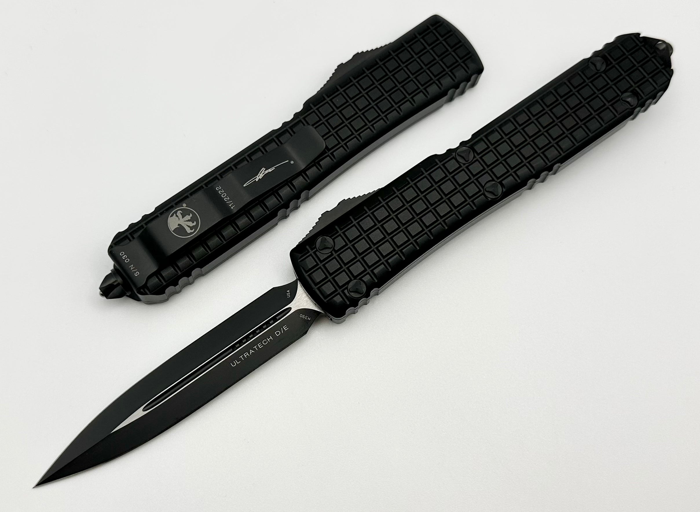 Microtech Ultratech Tactical Knife - Premium Black Double Edge OTF