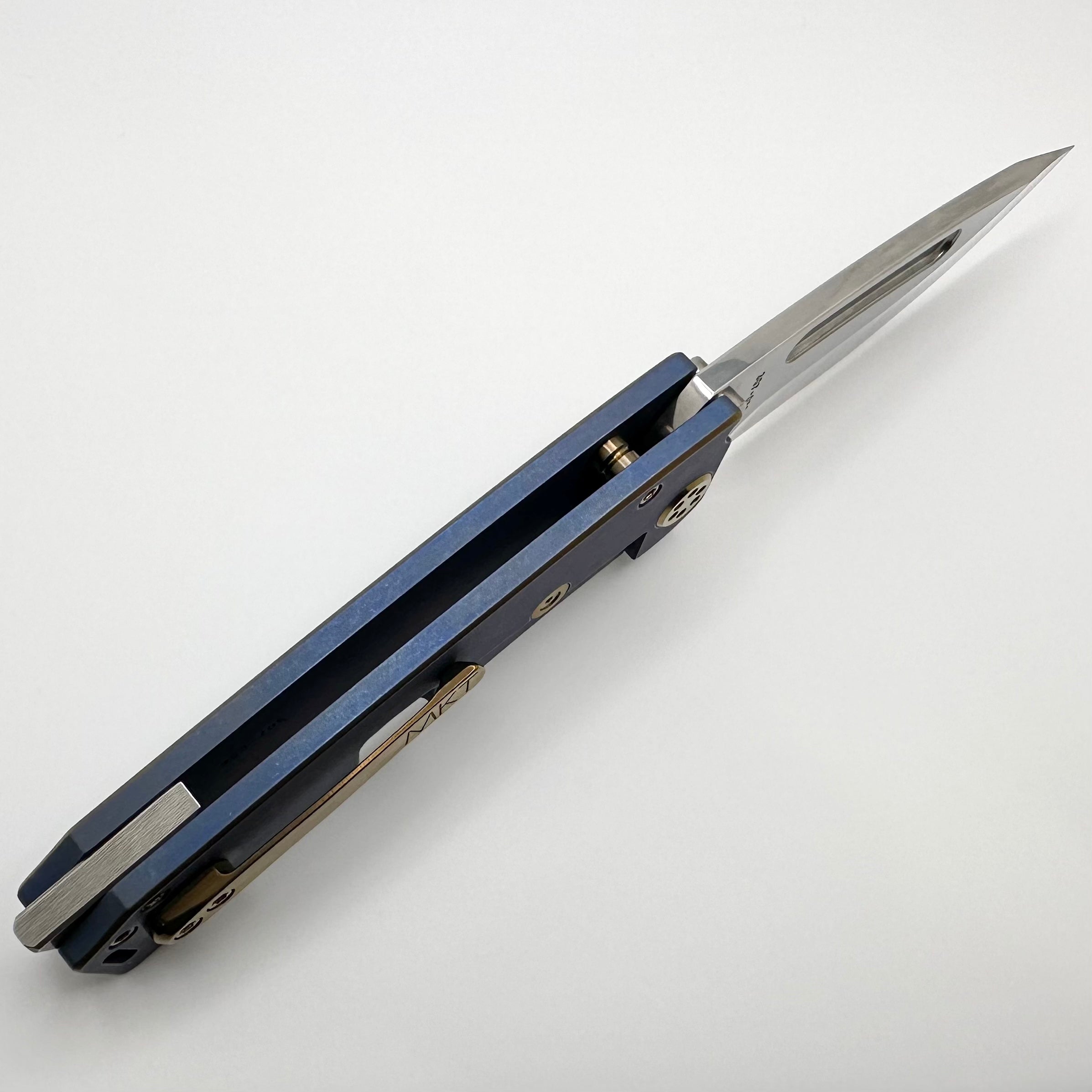 Medford Marauder H: Premium Old School Blue with Bronze Pinstripe & S45VN Blade