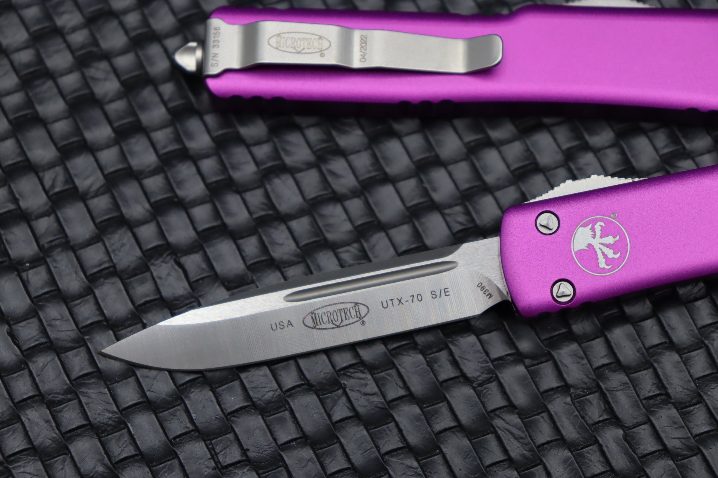 Microtech UTX-70 Premium Compact Tactical Knife - Satin Violet Edition