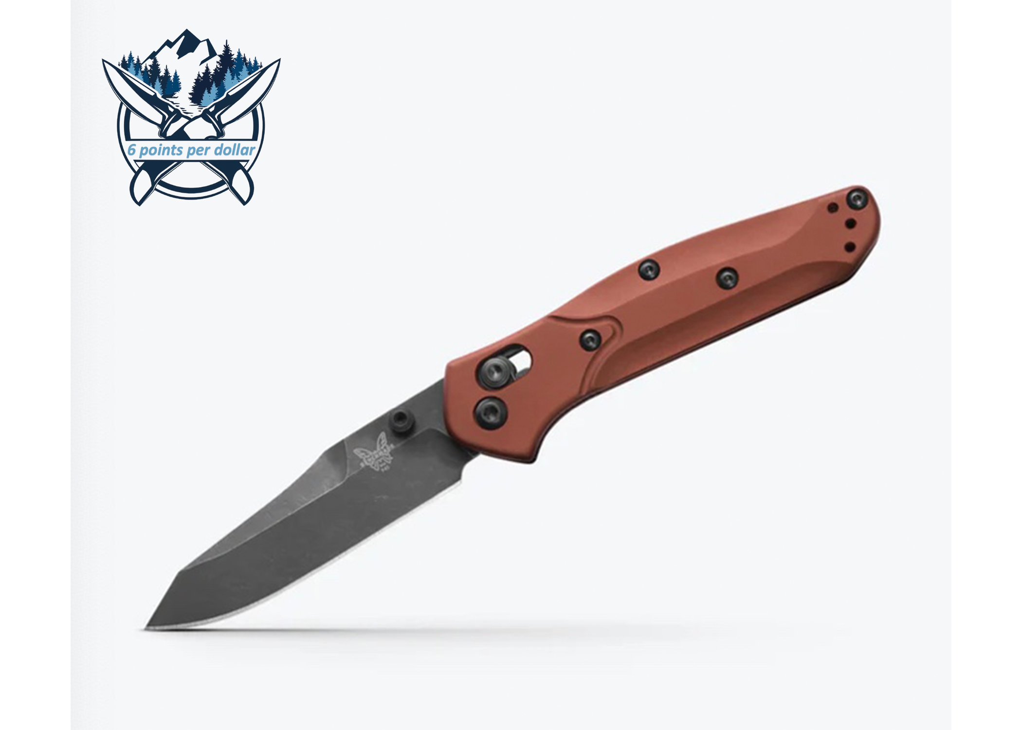 Premium Benchmade Mini Osborne - Burnt Copper Aluminum Handles & MagnaCut Blade