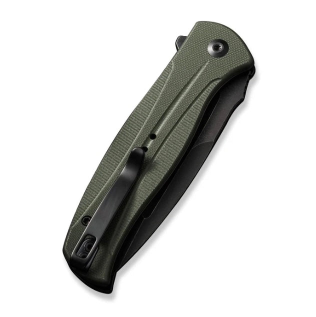 Civivi Incendie Premium Button Lock Flipper Knife - OD Green G-10 Handles & Black Stonewash Blade