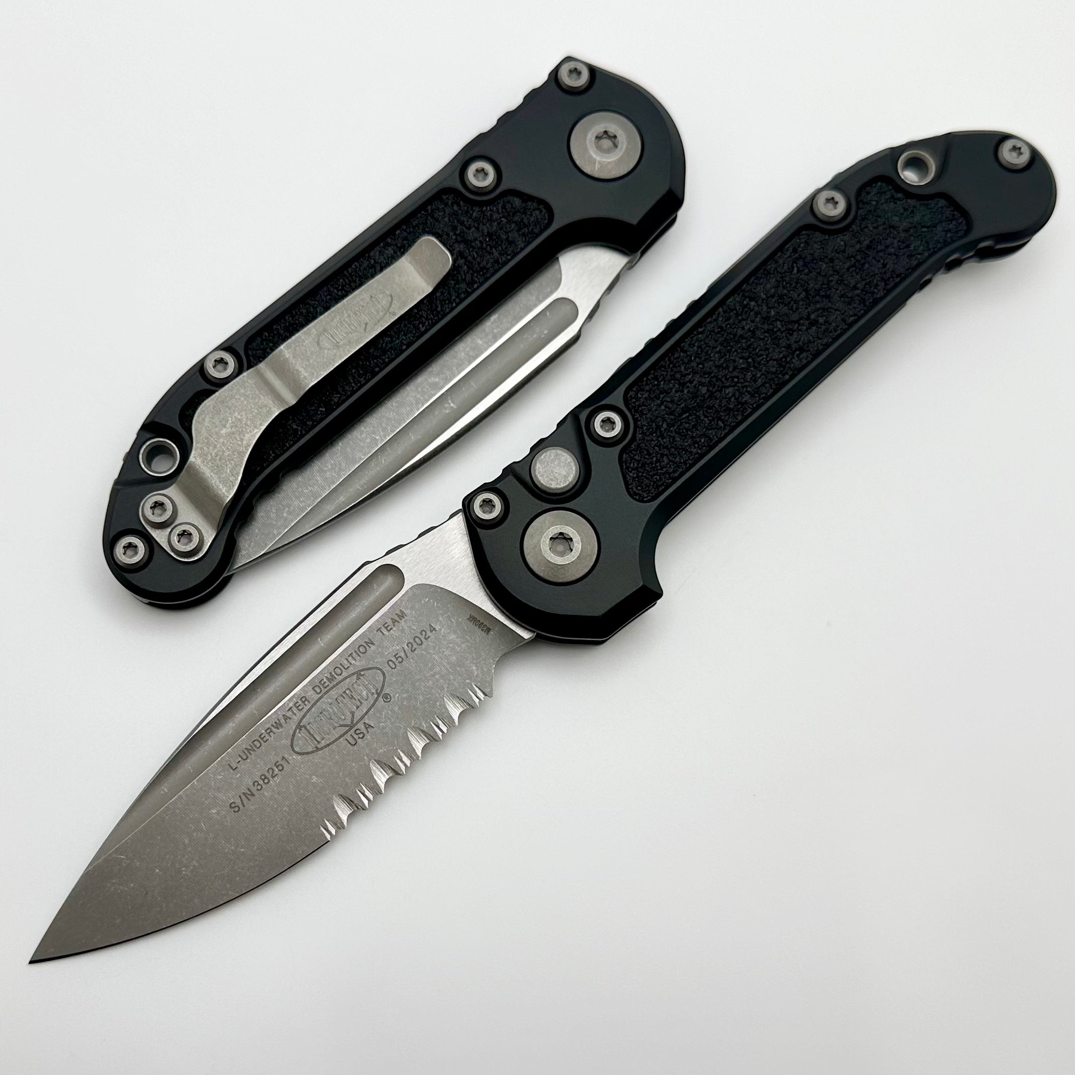 Microtech LUDT Gen III Apocalyptic Tactical Knife - Black Aluminum Handle