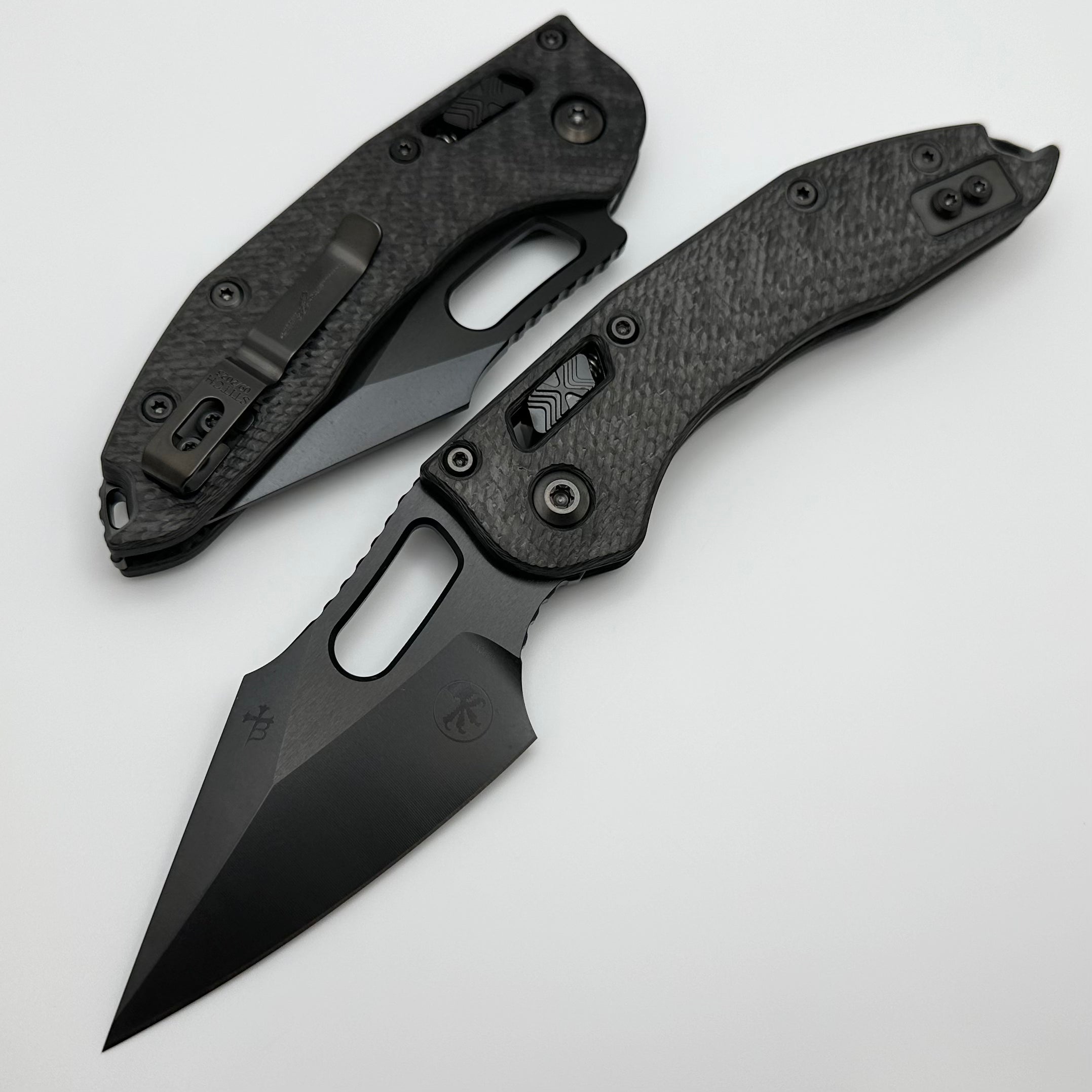 Microtech Stitch RAM LOK Manual Folding Knife - Premium Carbon Fiber & DLC Coated Blade