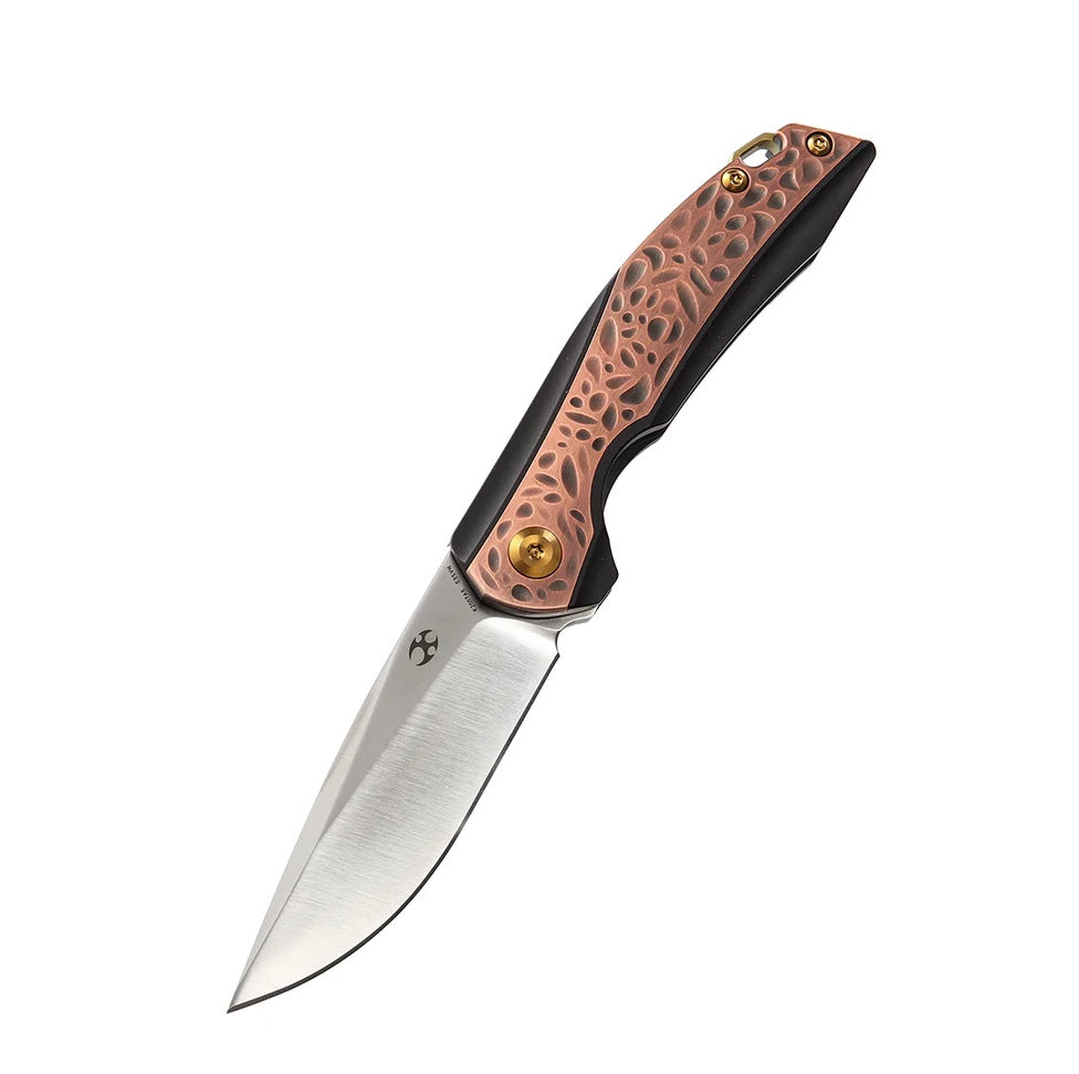 Kansept Premium Mini Accipiter Copper-Titanium Flipper Knife - S35VN Steel