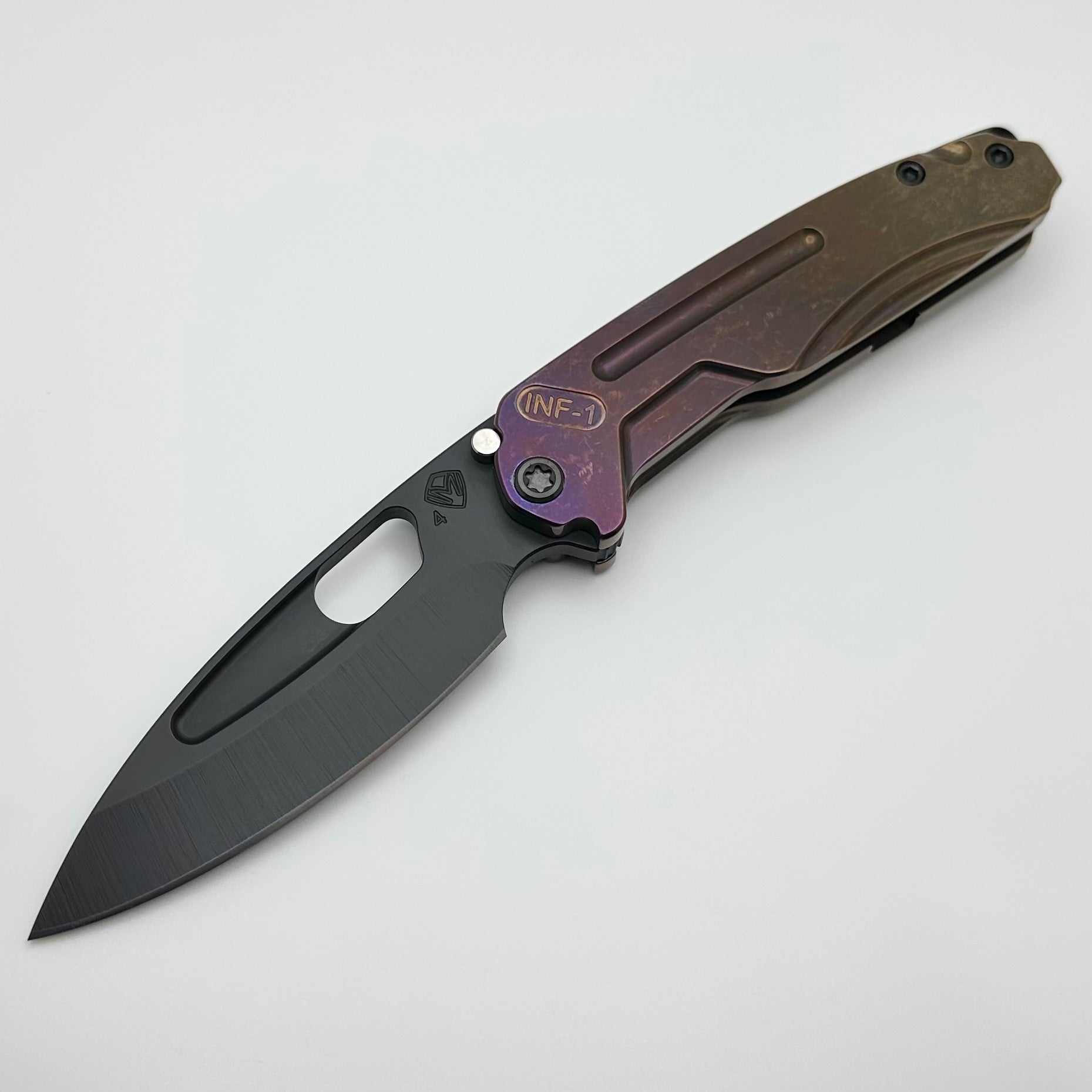 Medford Knife Infraction DLC S45 | Premium Bronze/Violet Fade Handles with Black Hardware