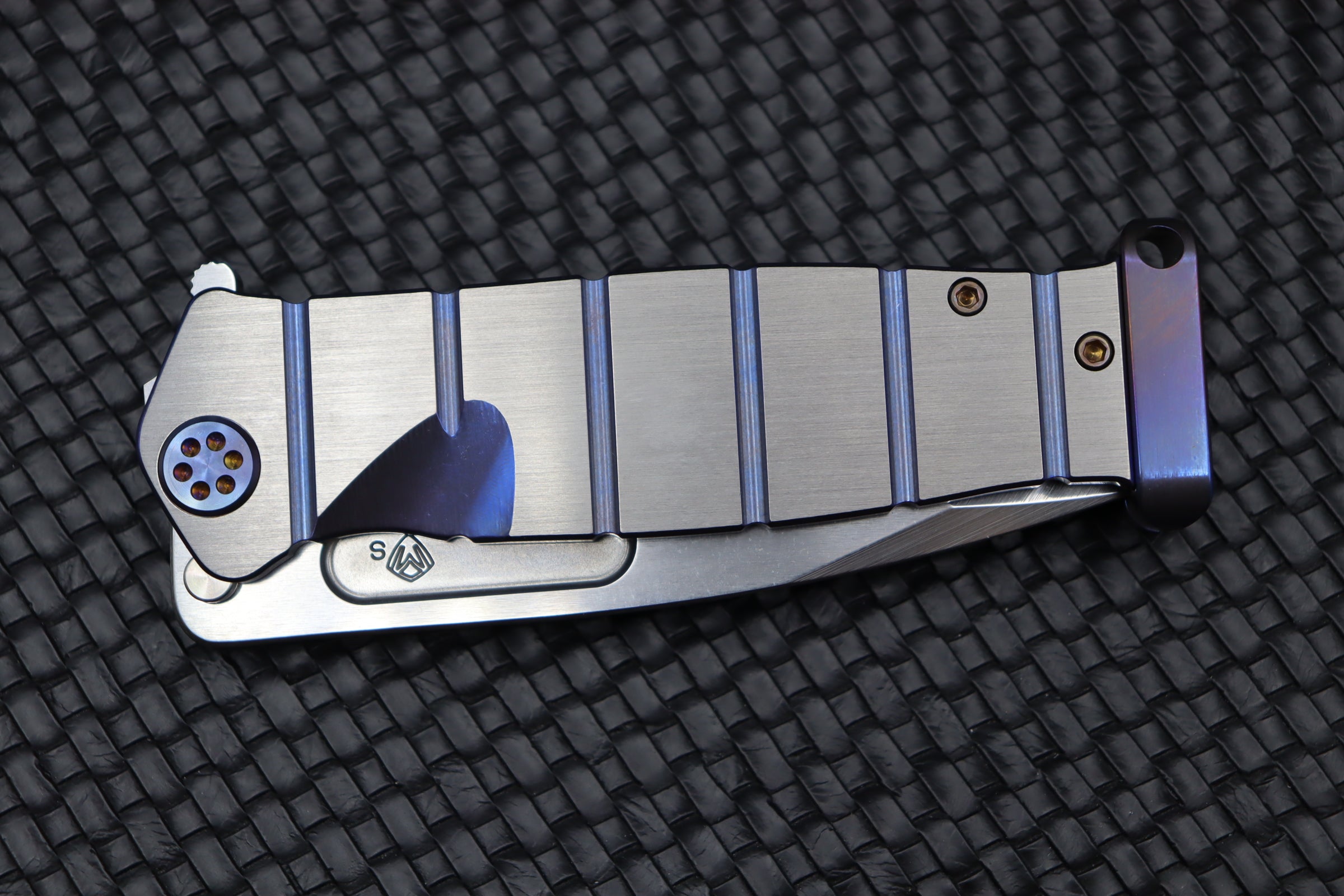 Medford USMC Fighter Flipper: Premium S35VN Blade with Titanium Handles & Flamed Hardware