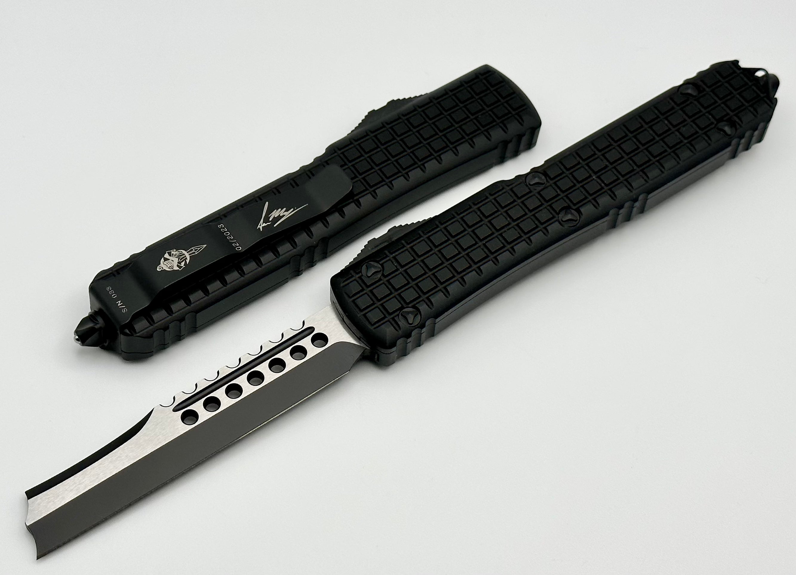 Microtech Ultratech Hellhound Razor Frag Tactical Knife - Ultimate OTF Precision