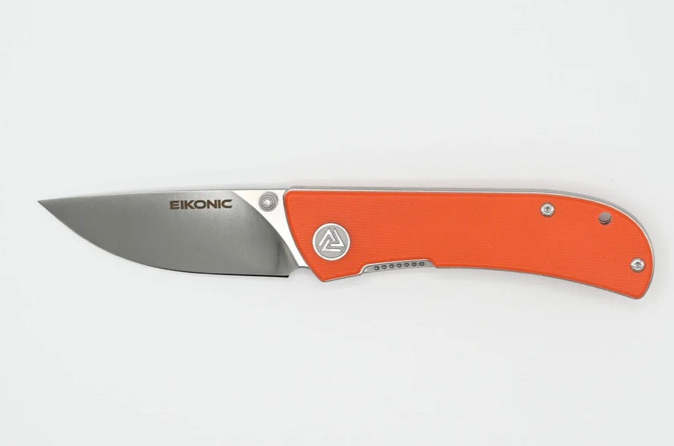 Eikonic Fairwind G-10 Orange D2 Serrated Knife - Ultimate Everyday Carry