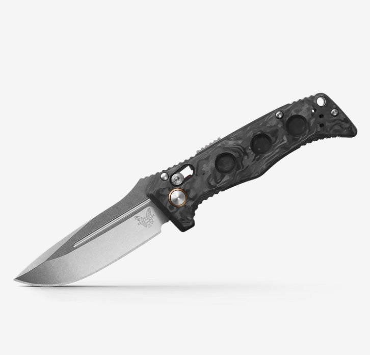 Benchmade Premium Mini Auto Adamas: Marbled Carbon Fiber & MagnaCut 2730-03