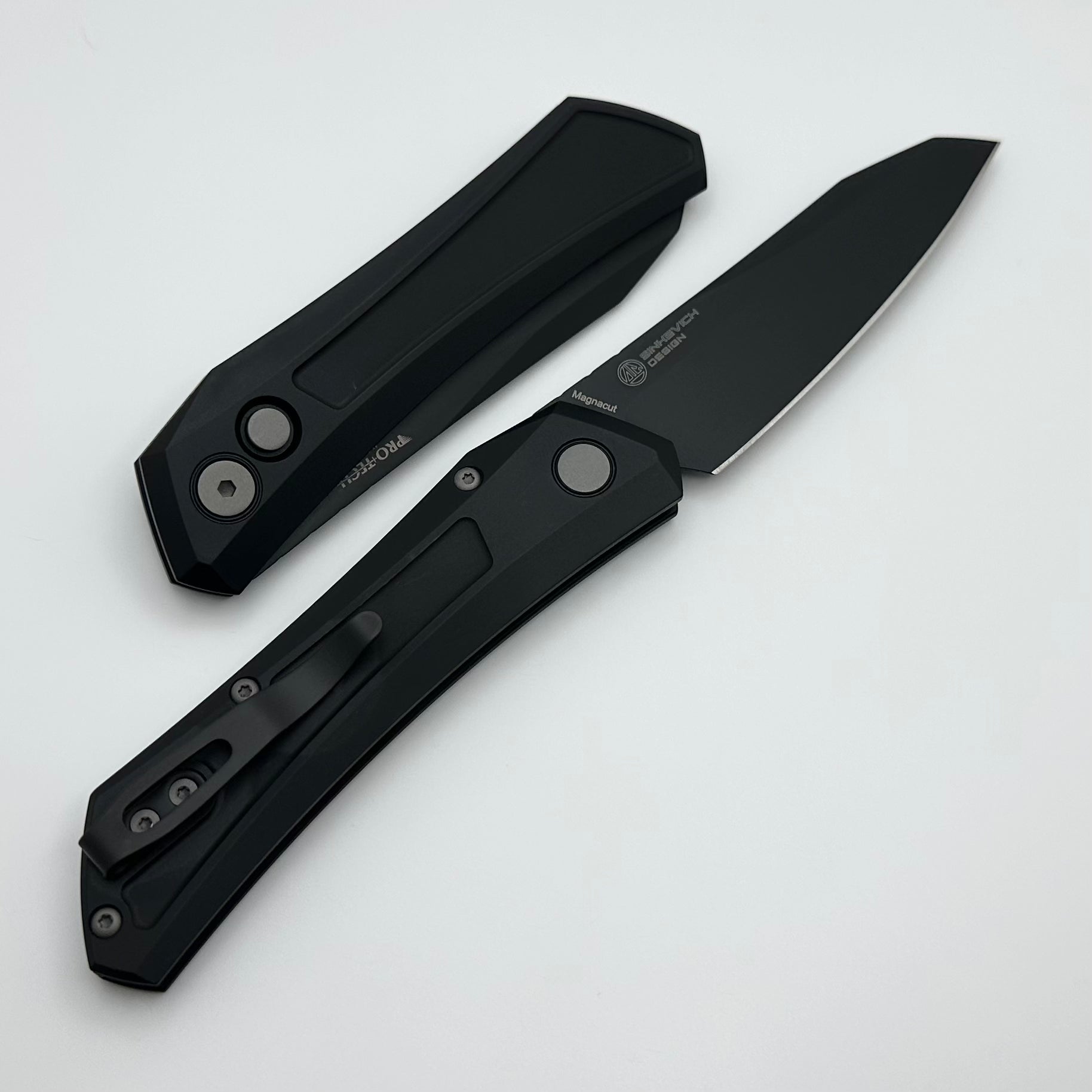 Pro-Tech Oligarch Premium Black Aluminum Handle Knife with DLC MagnaCut Blade