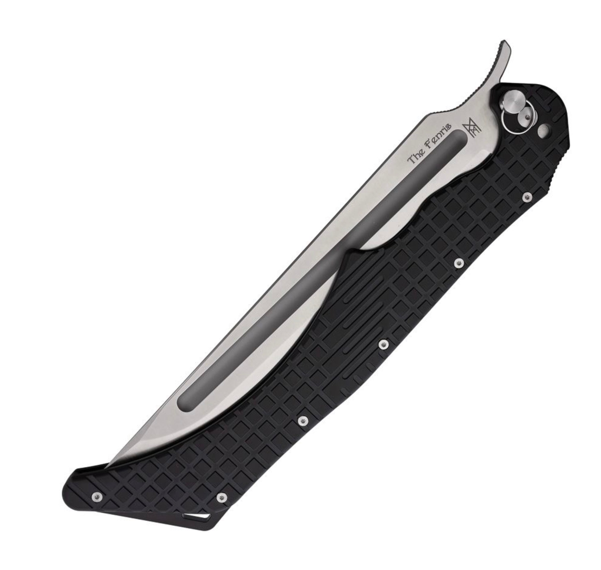 Midgards Messer Fenris Premium Large Folding Knife with CPM-D2 Blade & Milled Aluminum Handles