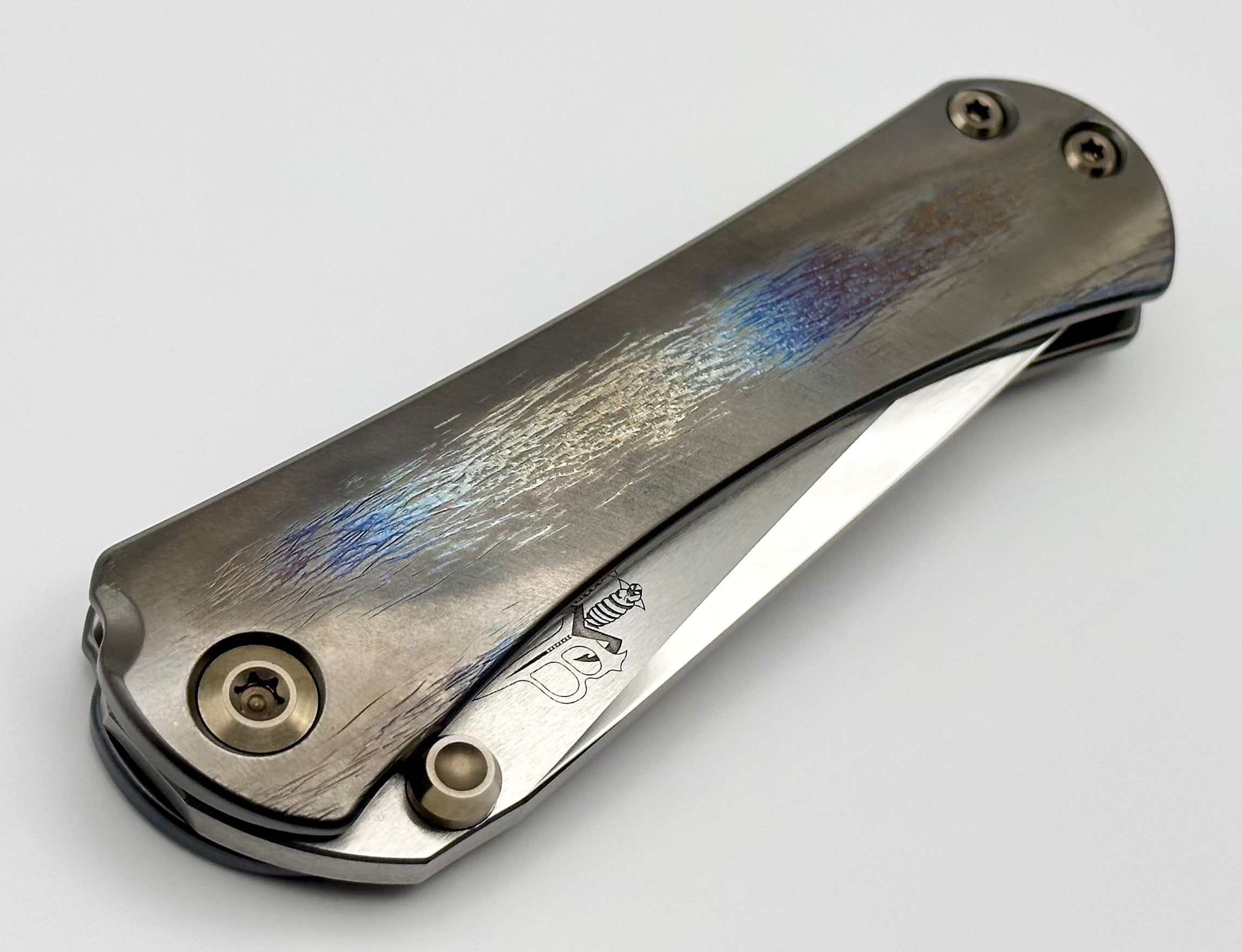 Premium Marfione Custom Knife with Borka Blades - SBTF Mirror M390 & Cosmic Scales