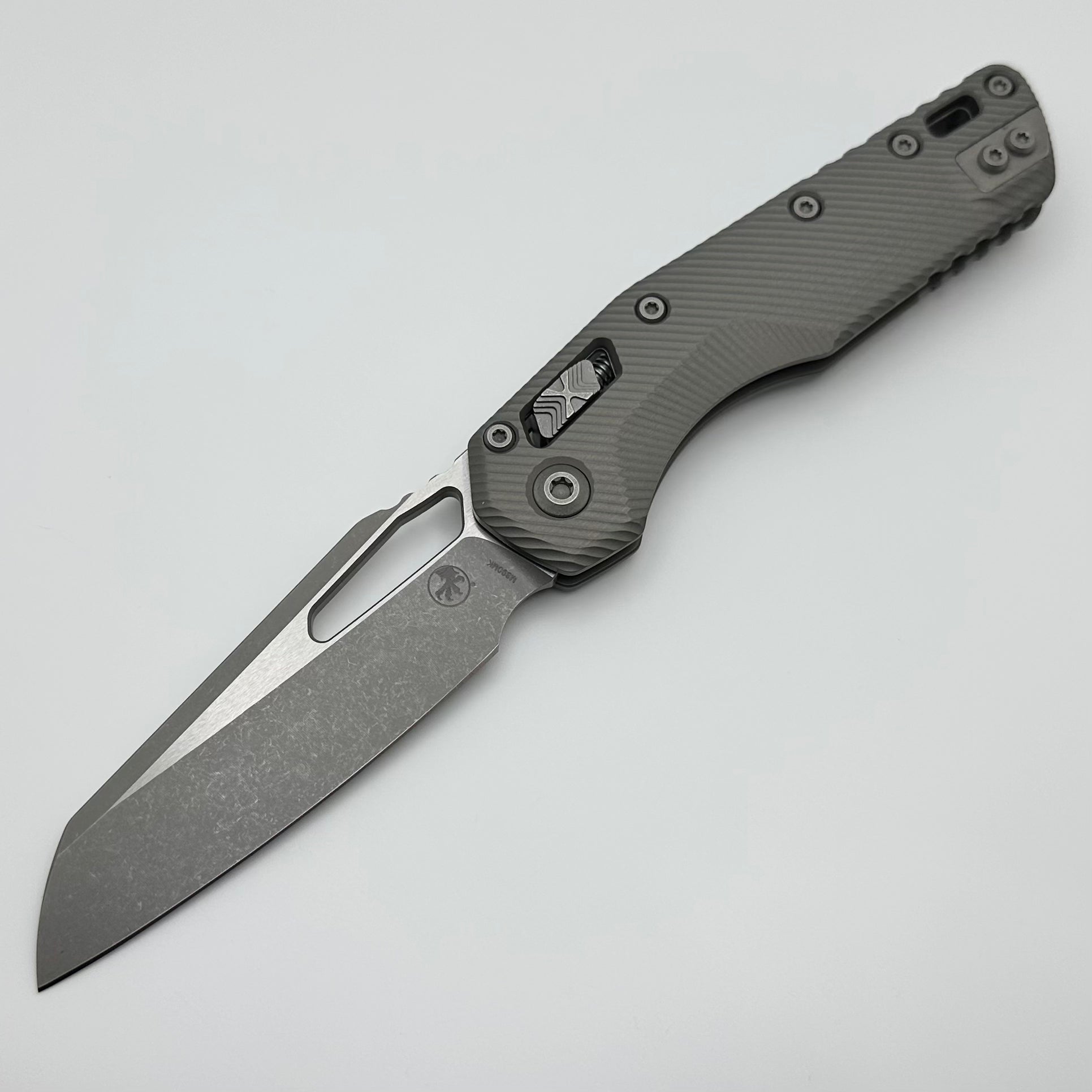 Microtech MSI RAM LOK Folding Knife - Premium M390MK Steel, Apocalyptic Finish, Pre-Owned Excellence