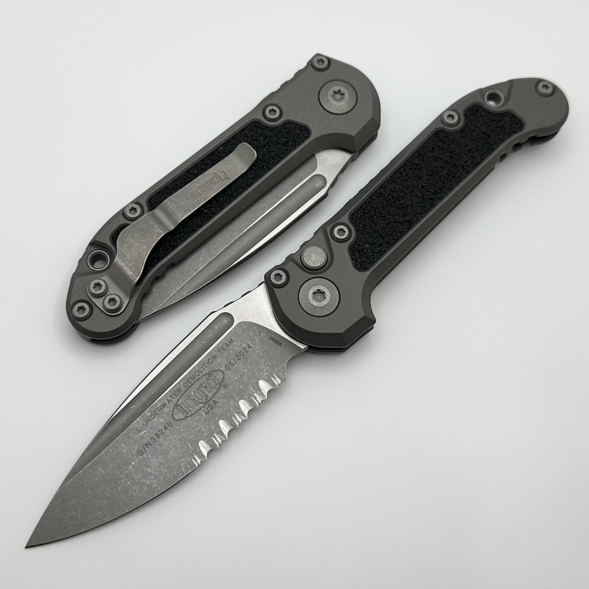 Microtech LUDT Gen III Apocalyptic Premium EDC Knife - Partial Serrated Drop Point