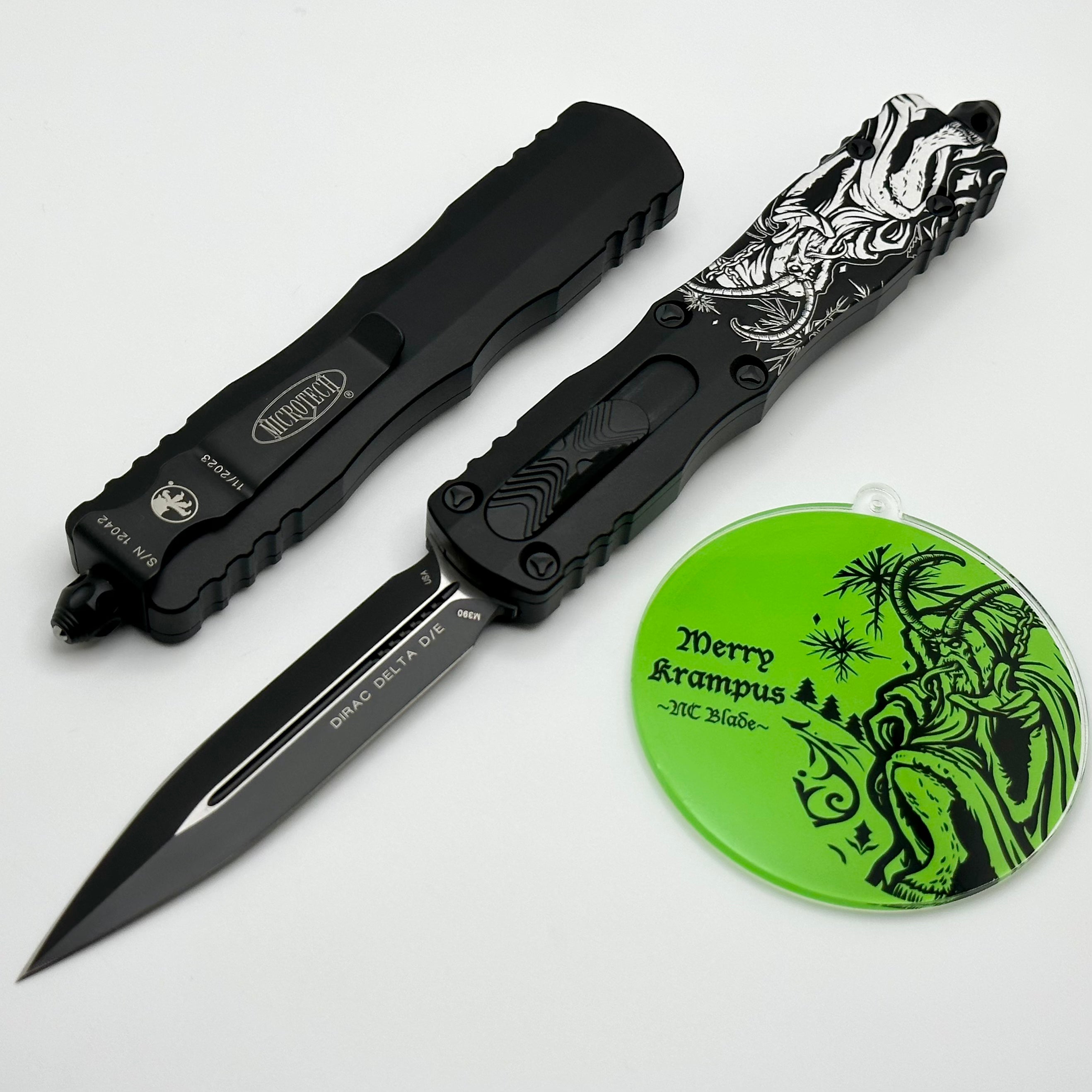 Premium Microtech Dirac Delta Tactical OTF Knife - Krampus Christmas Limited Edition