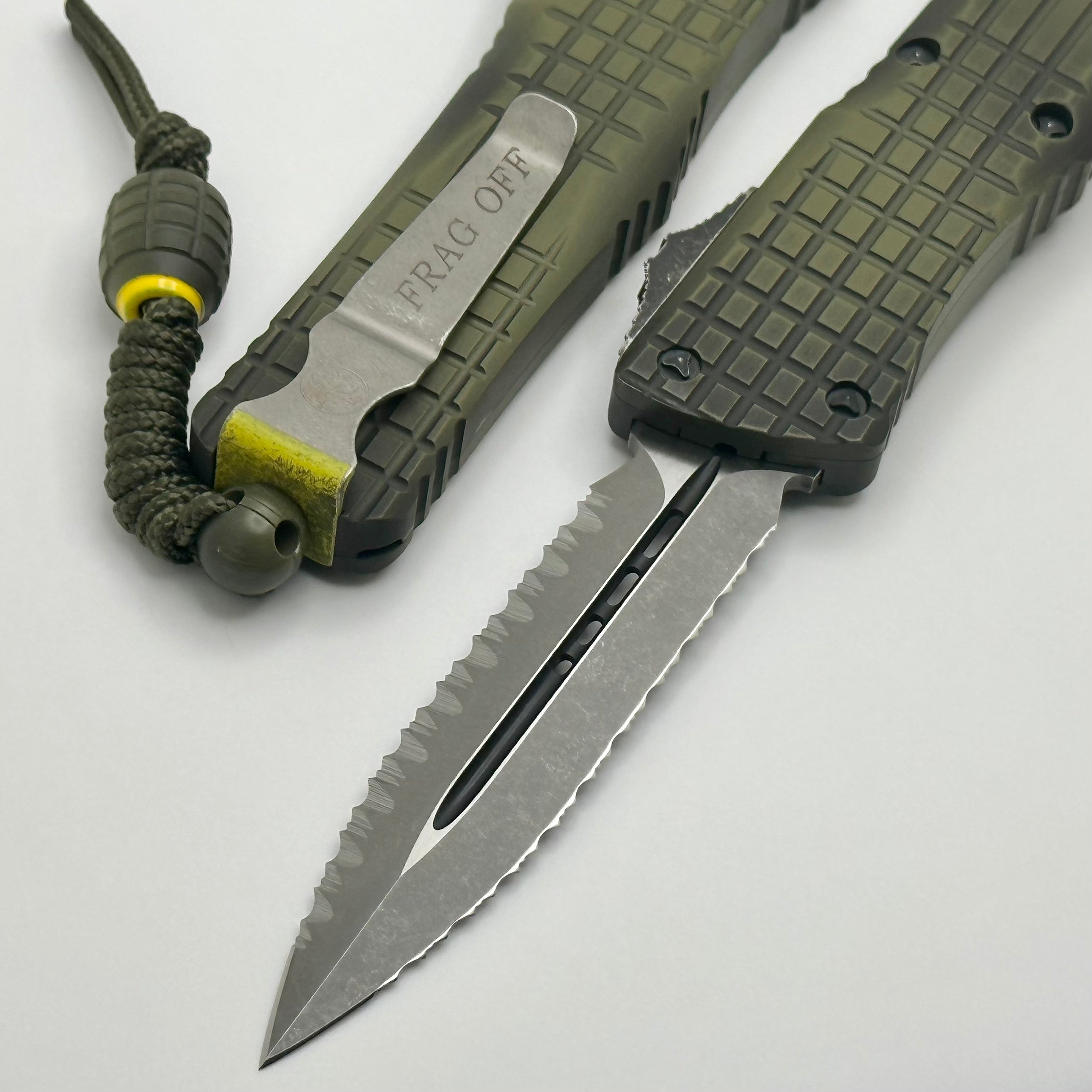 Premium Microtech Combat Troodon OTF Knife - Frag Off Green (2022 Model)