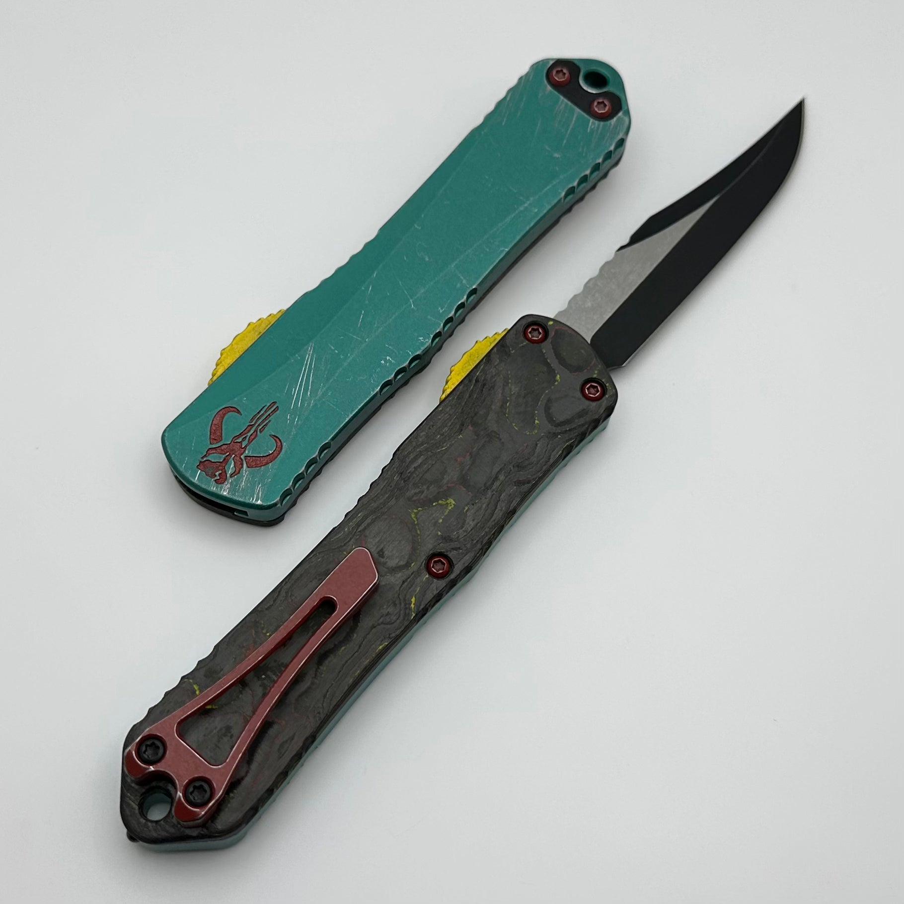 Heretic Knives Manticore E Bounty Hunter - Premium Tactical OTF Knife with MagnaCut Blade