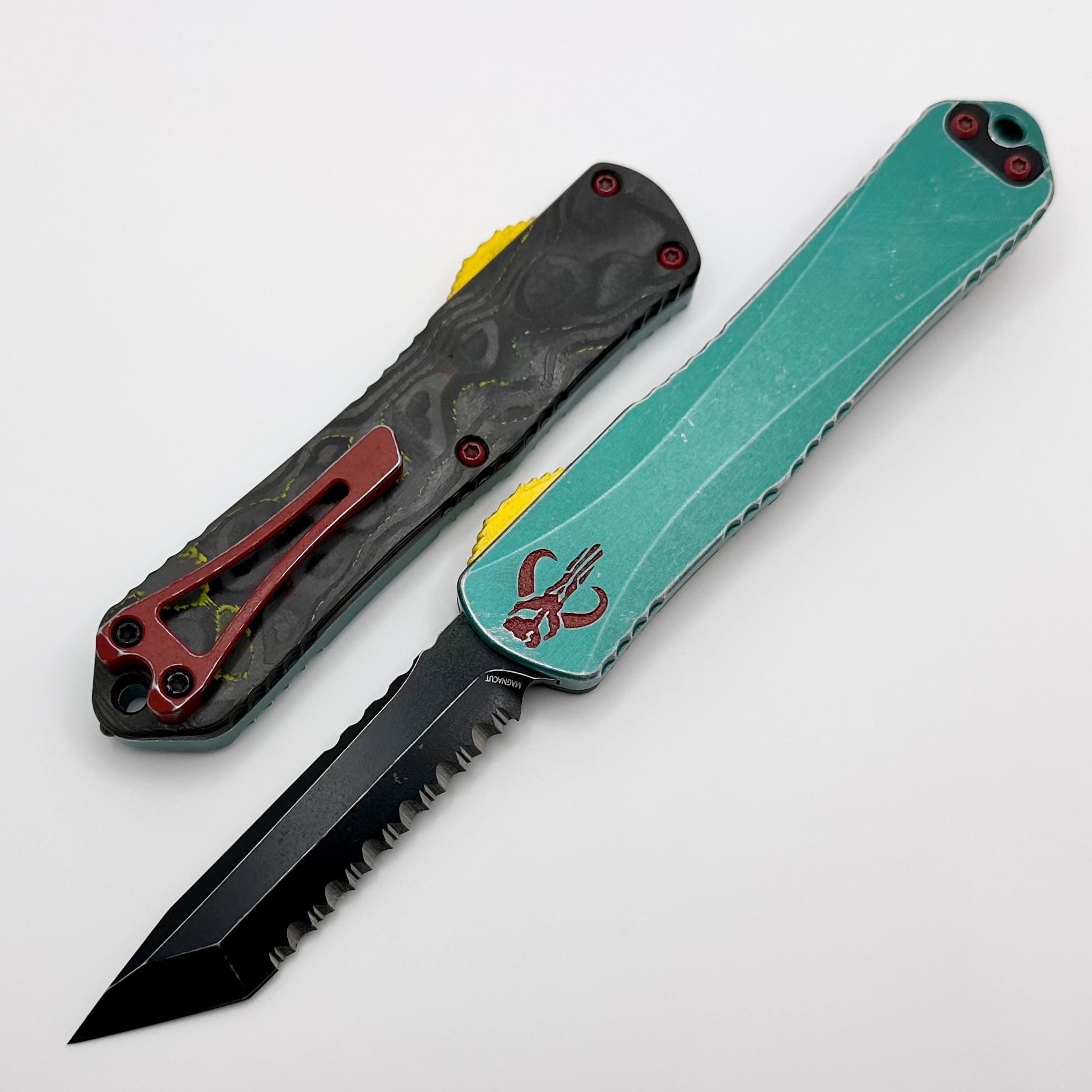 Heretic Knives Manticore E Bounty Hunter - Premium Tactical OTF Knife with MagnaCut Blade