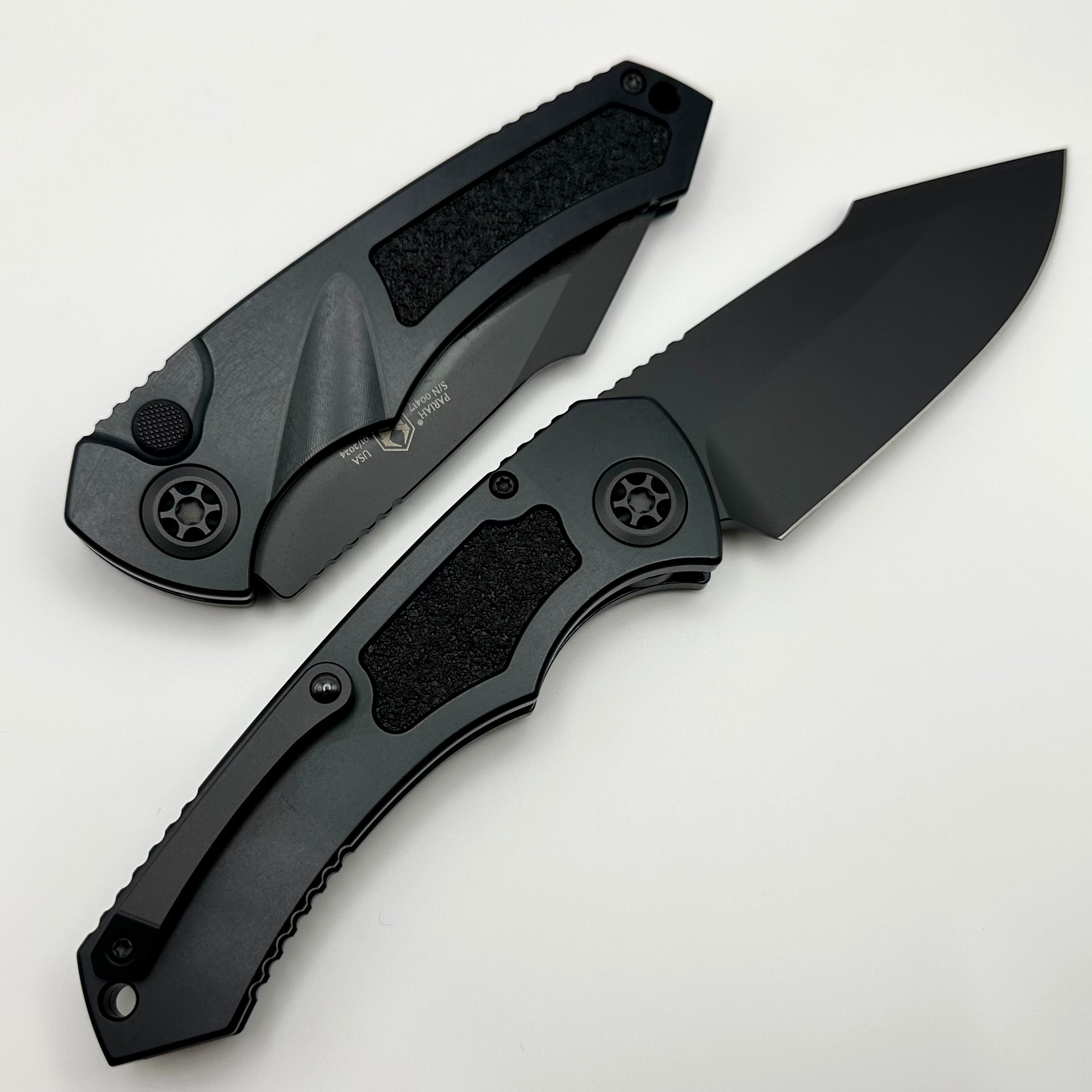 Heretic Knives Pariah Auto Black Tactical with MagnaCut Blade - Ultimate Tactical Knife