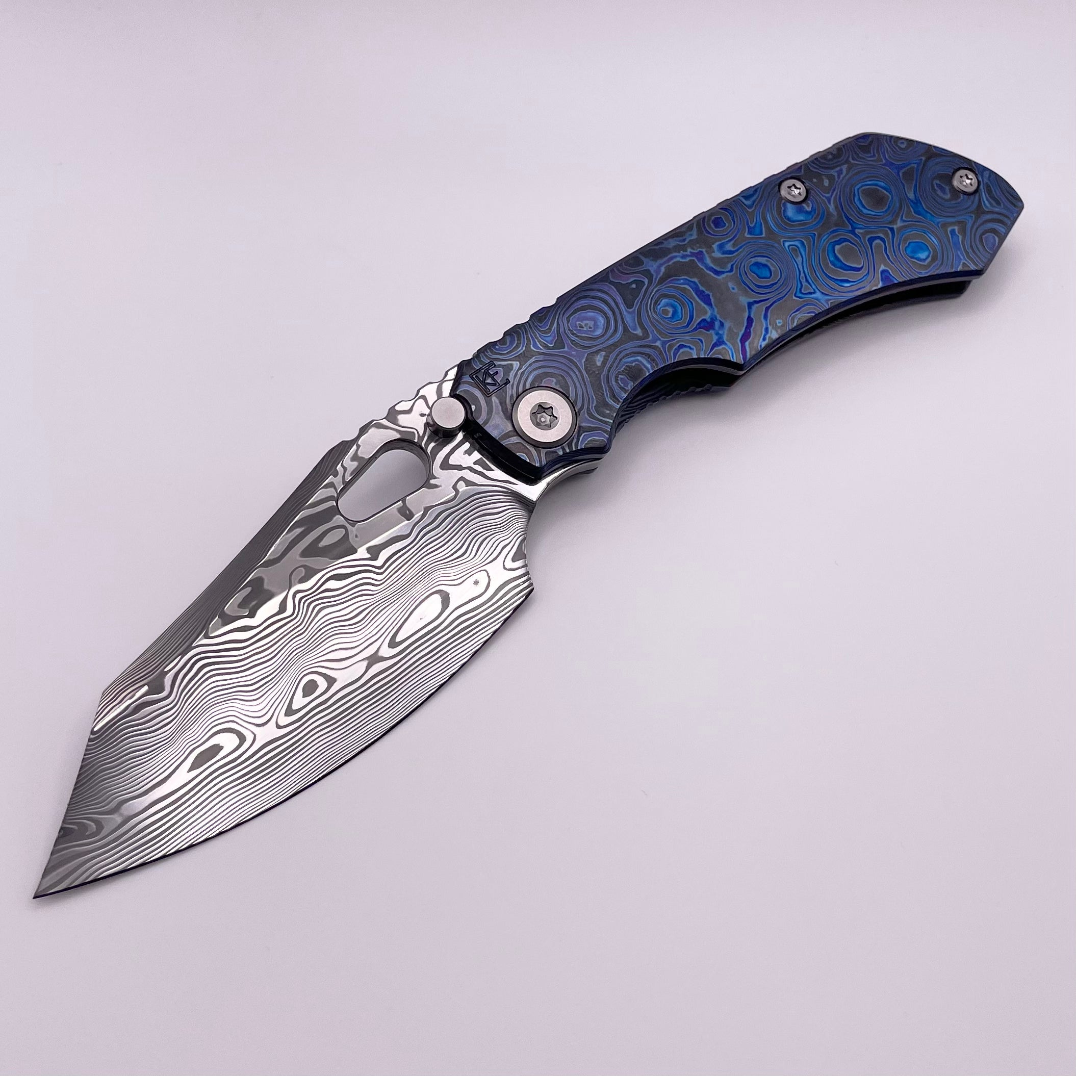 Premium BLEMISH Custom Knife Factory Rotten Design Evo 4.0 | Zircuti Handles & Damasteel Blade