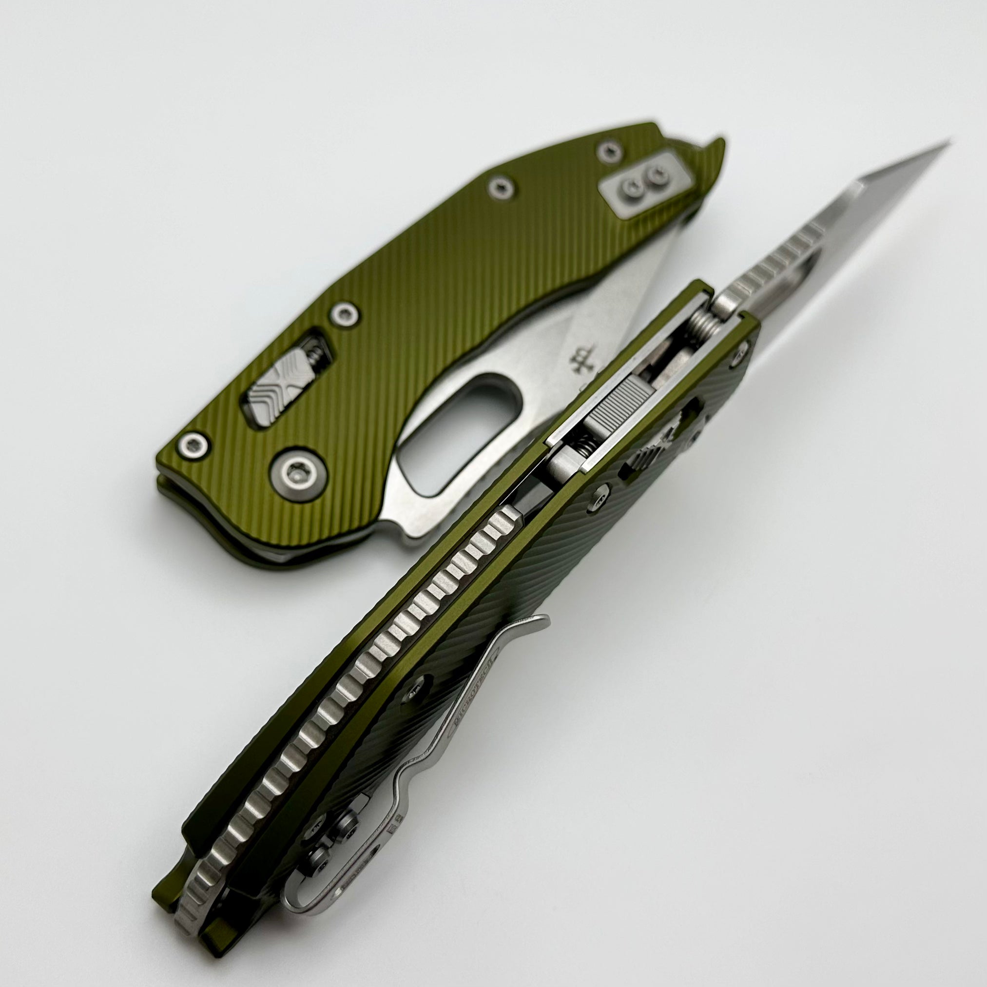 Microtech Stitch RAM LOK Premium Folding Knife - OD Green Aluminum, M390MK Blade