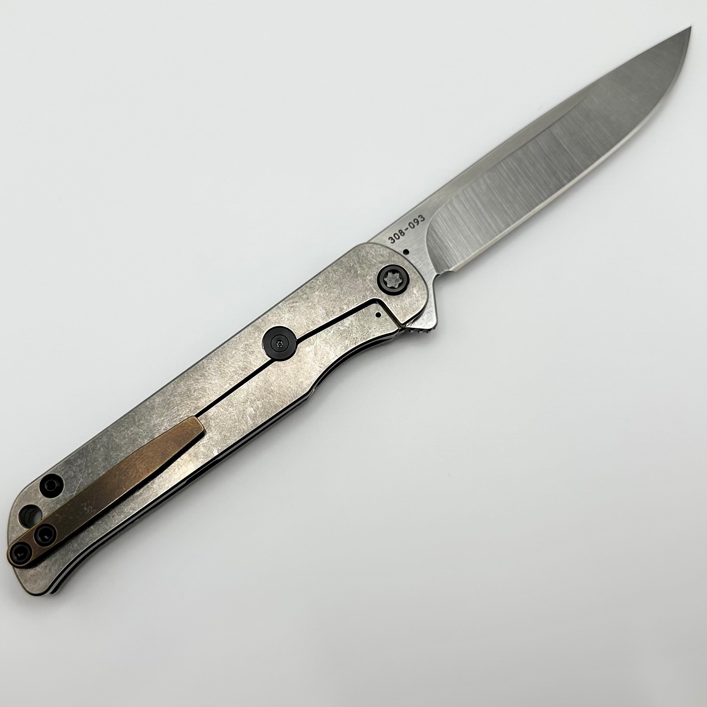 Premium Medford T-Bone Titanium Flipper Knife with Tortoise Shell Inlay & PVD Coating