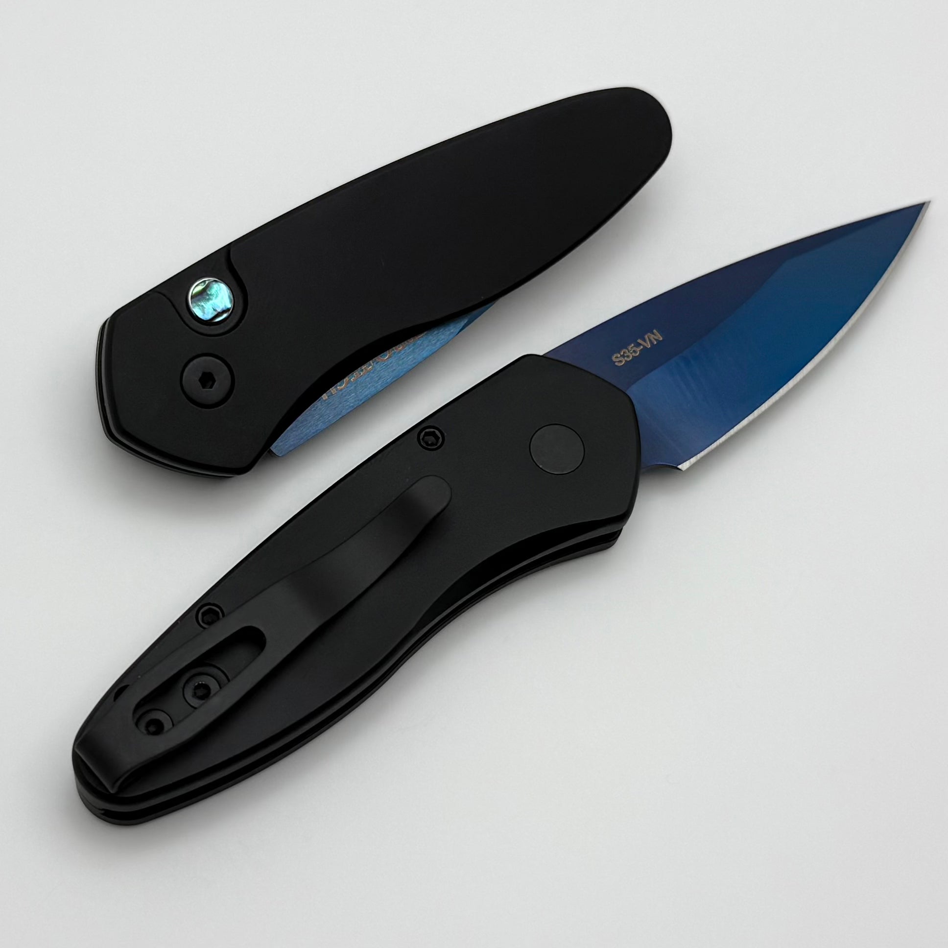 Pro-Tech Sprint Ultimate EDC Knife - Black Handle & Sapphire Blue S35VN