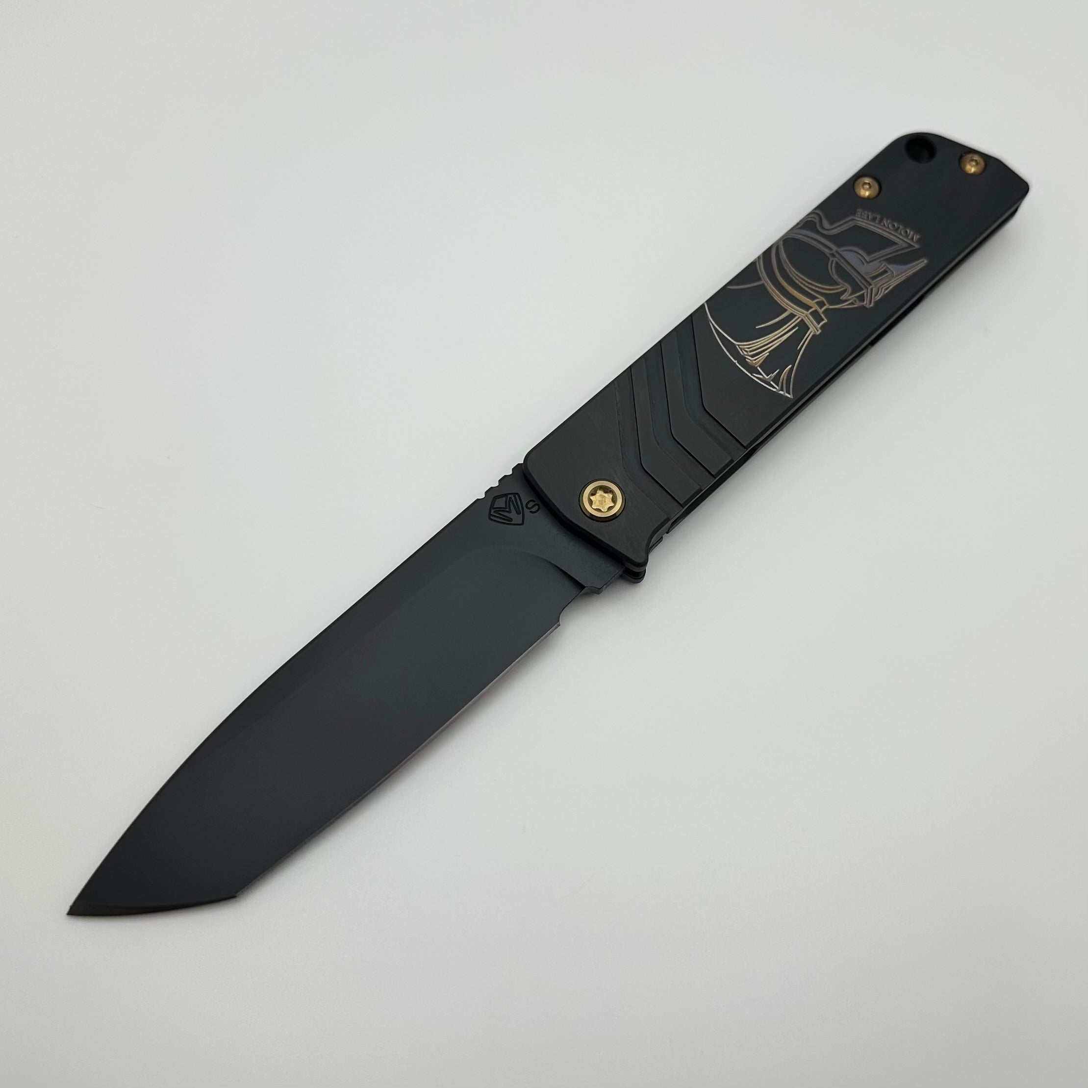 Medford Antik Ultimate Front Flipper Knife - S35VN Tanto Blade & Ghost Moon Titanium Handles