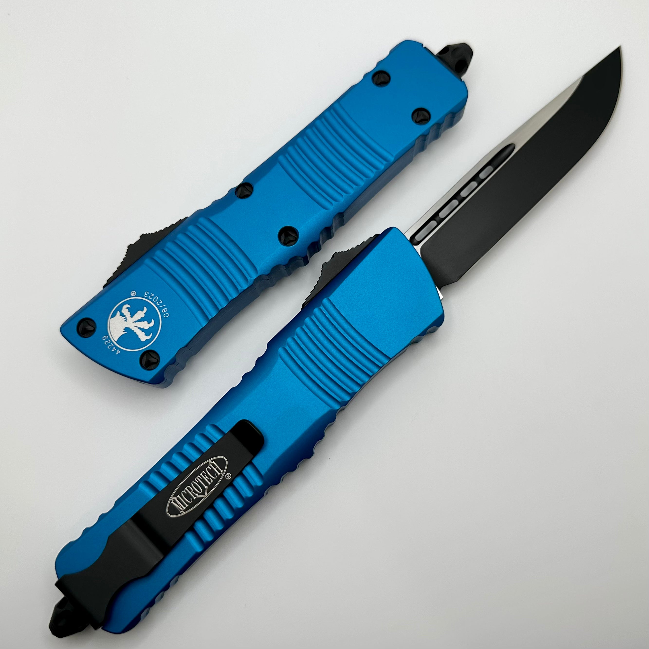 Premium Microtech Combat Troodon Tactical Knife - Blue & Black