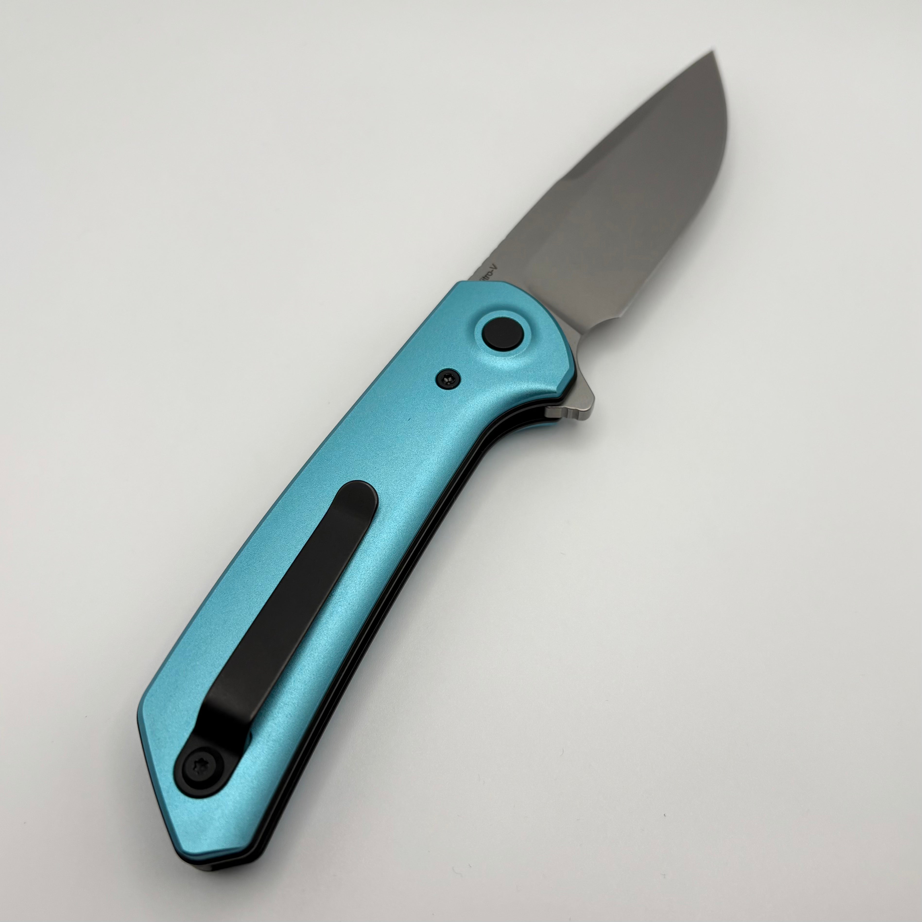 Premium Pre-owned Reate PL-XF Folding Knife - Blue Aluminum & Nitro-V Steel