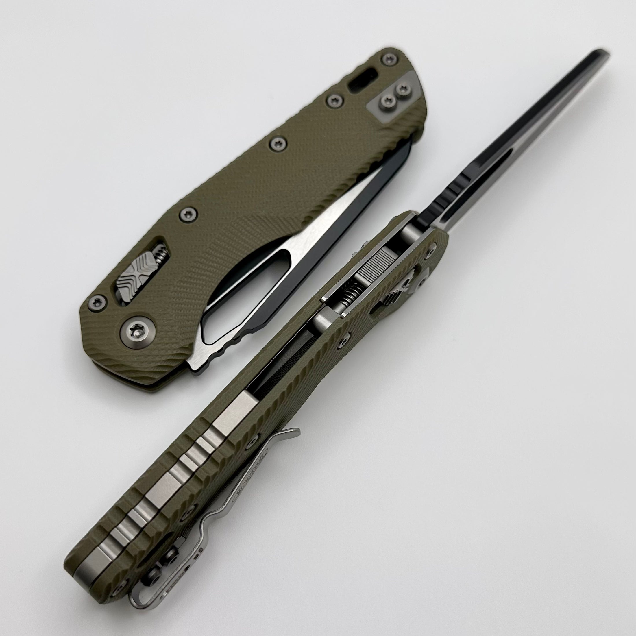 Microtech Knives MSI RAM LOK Ultimate Tactical Folder - OD Green G-10 & Two Tone Black M390MK