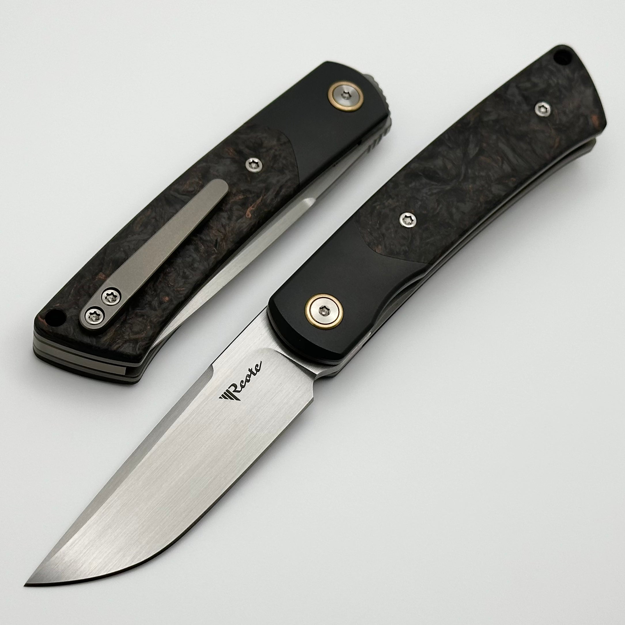 Reate Knives Tribute: Premium Zirconium & Dark Matter Copper Fat Carbon EDC Knife