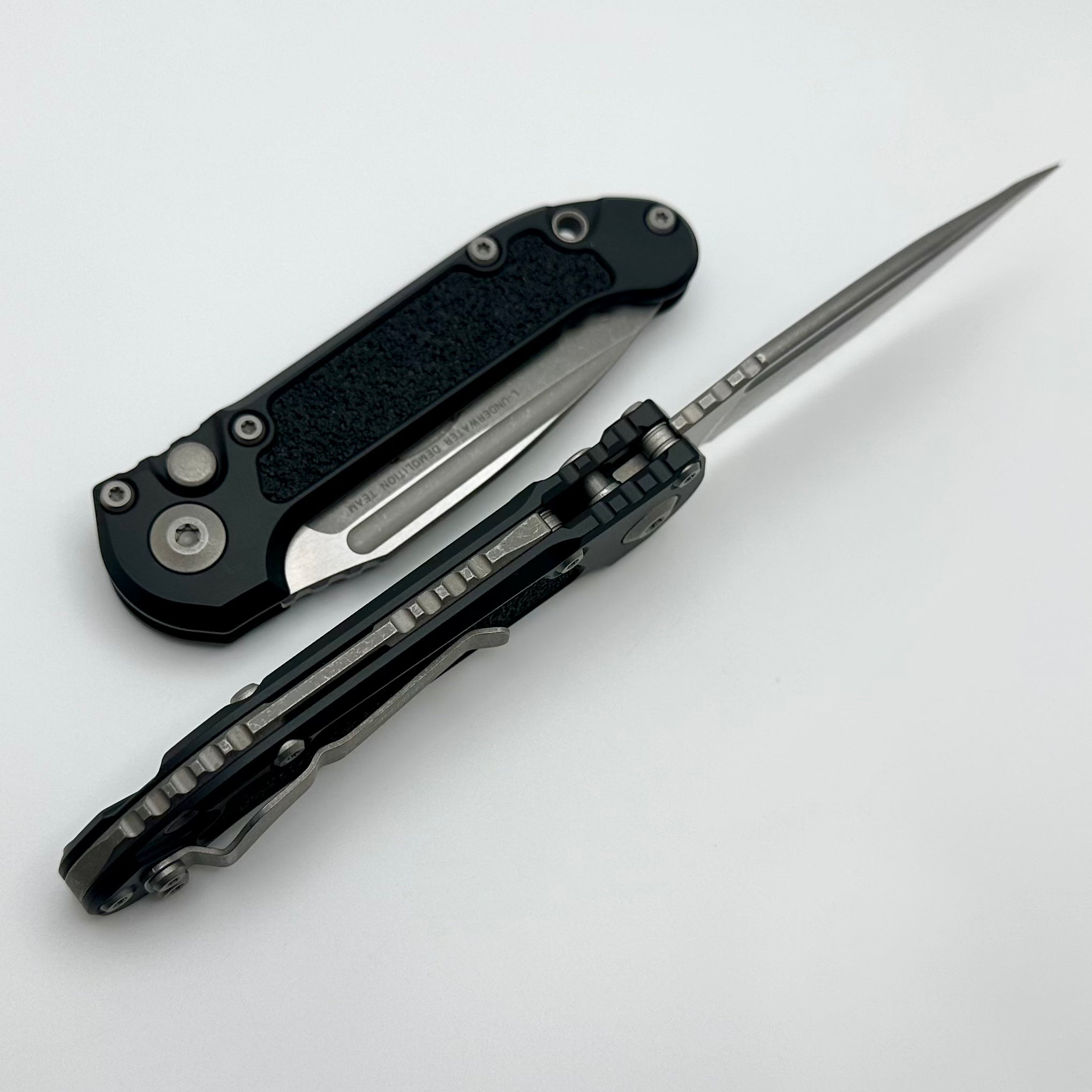 Microtech LUDT Gen III Apocalyptic Tactical Knife - Black Aluminum Handle