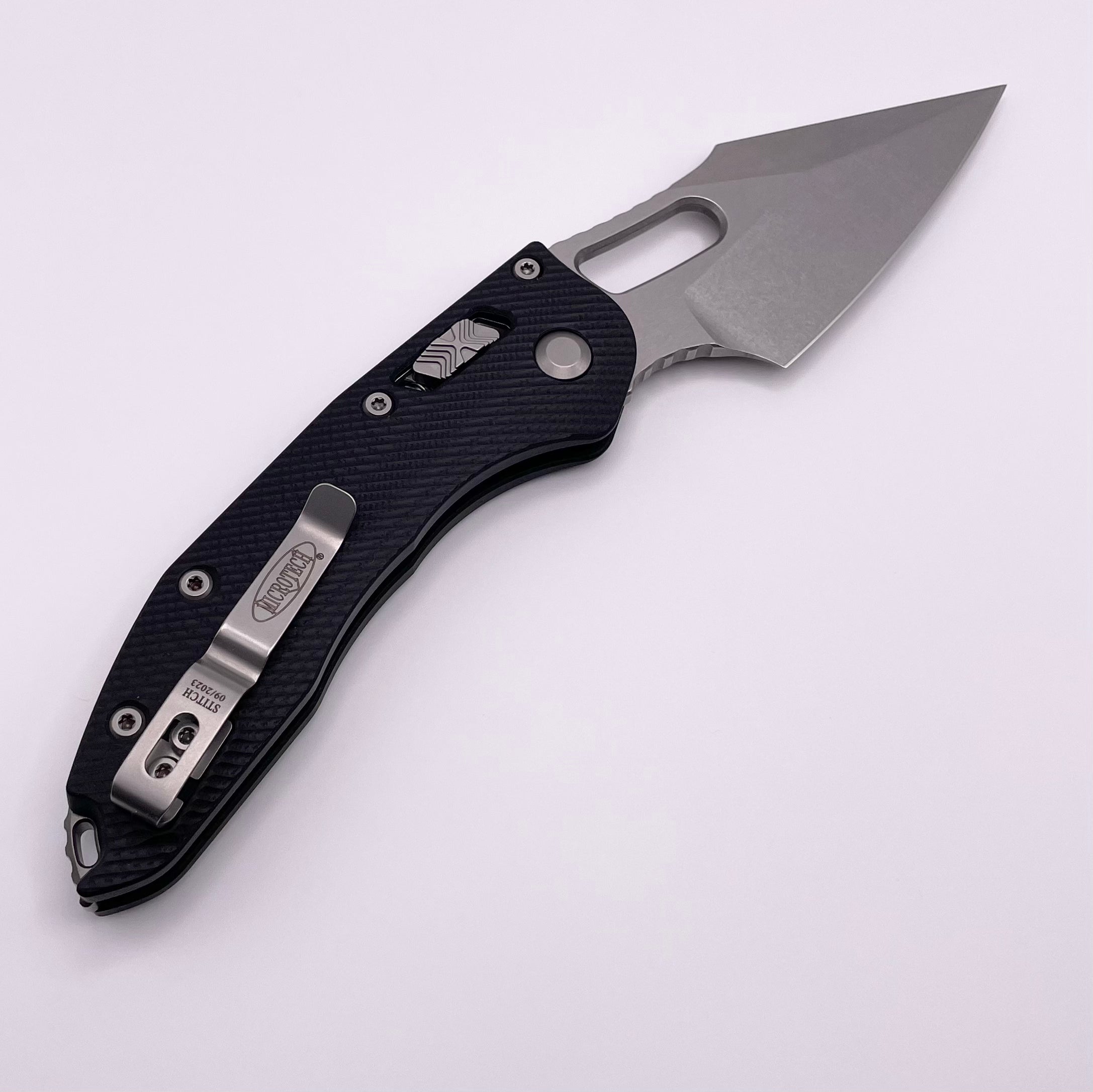 Microtech Stitch RAM-LOK Manual Knife - Premium Black G-10 & M390MK Blade