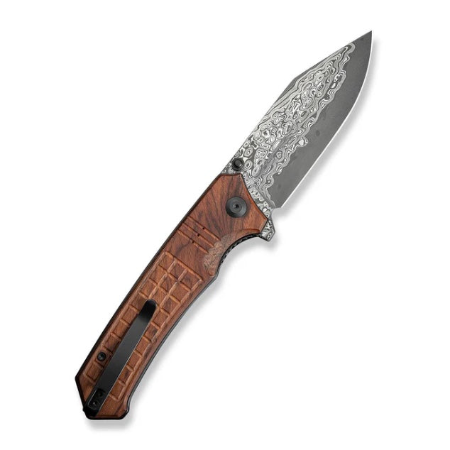 Civivi Tacticorix Premium Damascus Folding Knife with Guibourtia Wood Handles