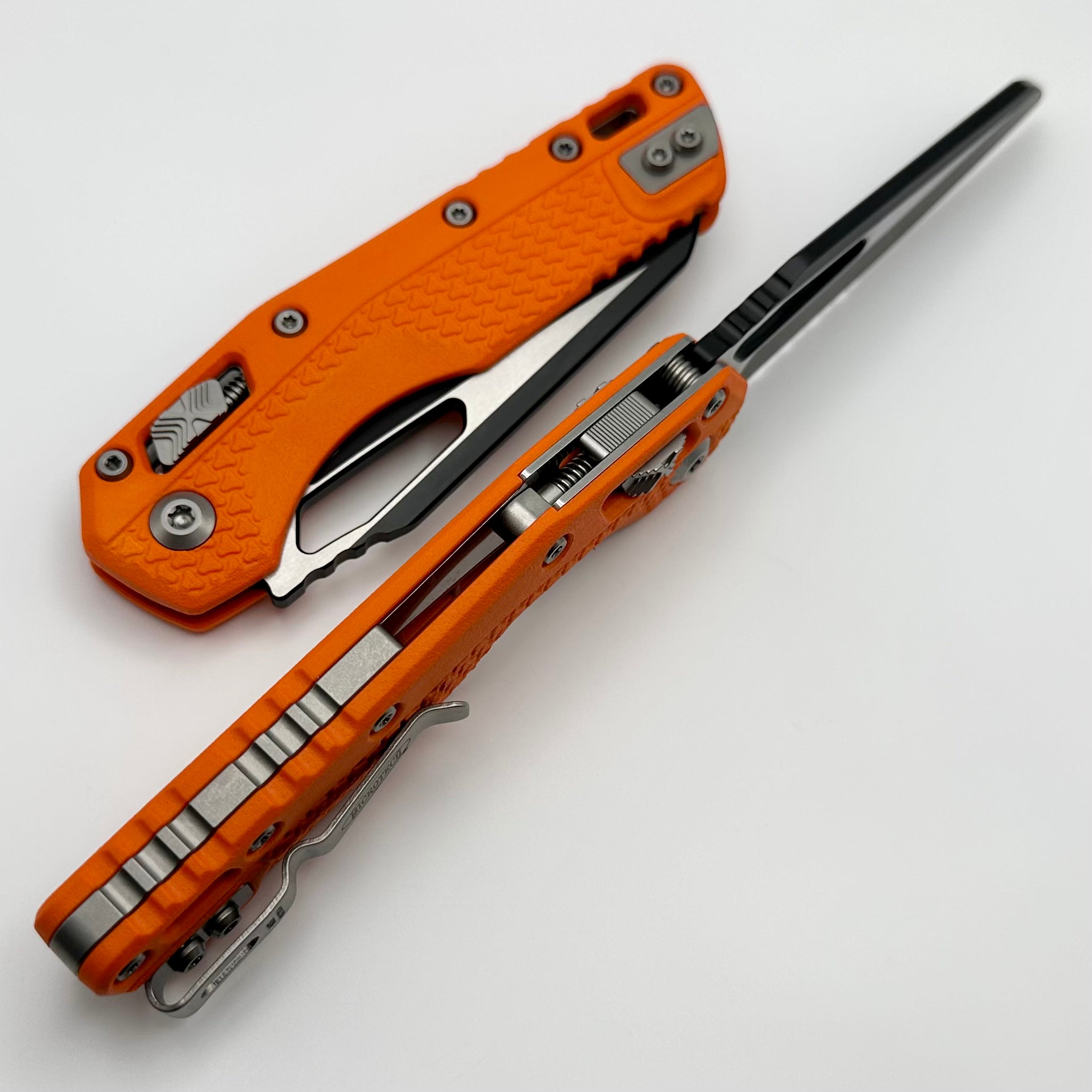 Microtech MSI RAM LOK Orange Polymer Folding Knife - Premium M390MK Steel