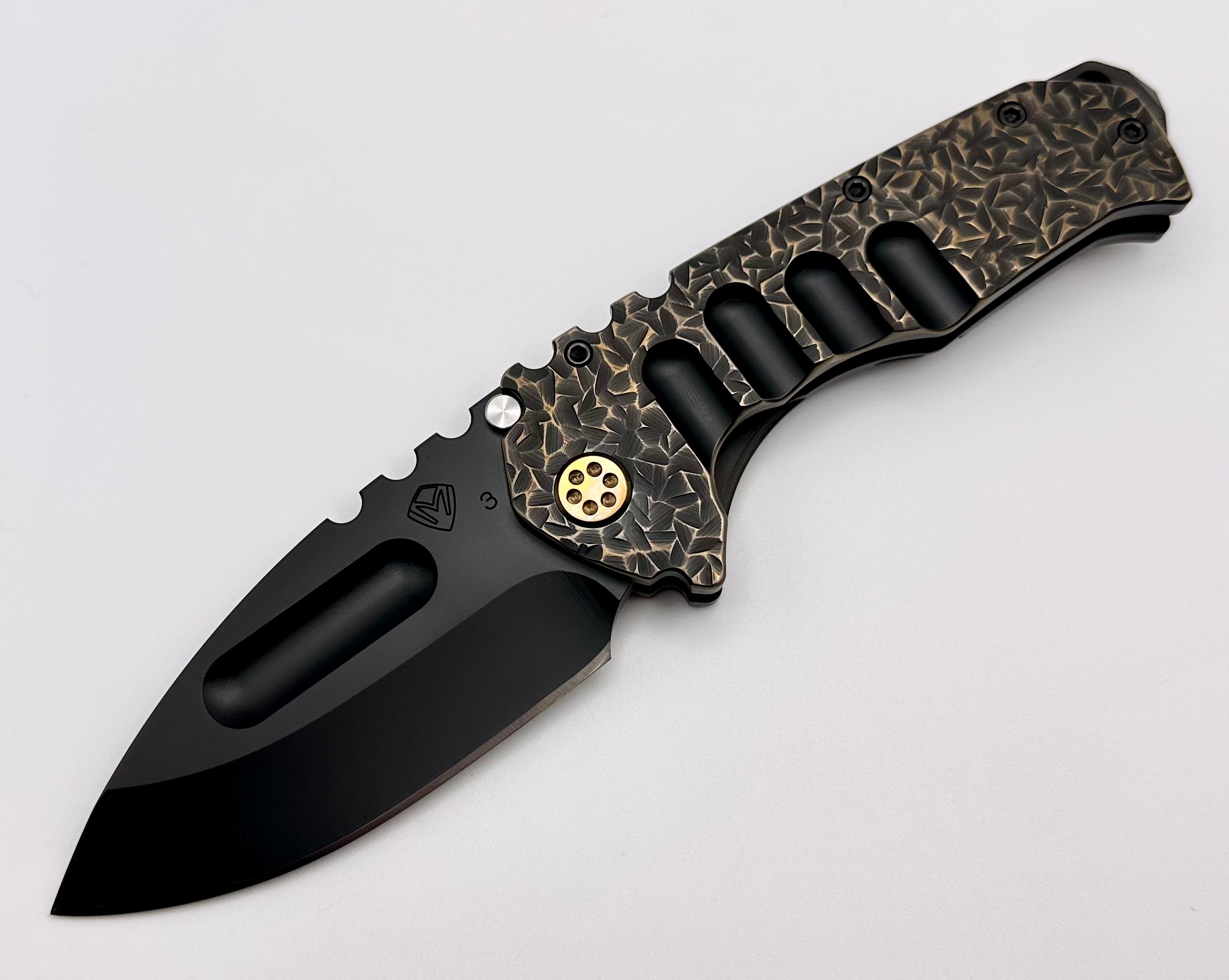 Medford Praetorian TI Drop Point Knife - Premium Titanium & Bronze Finish