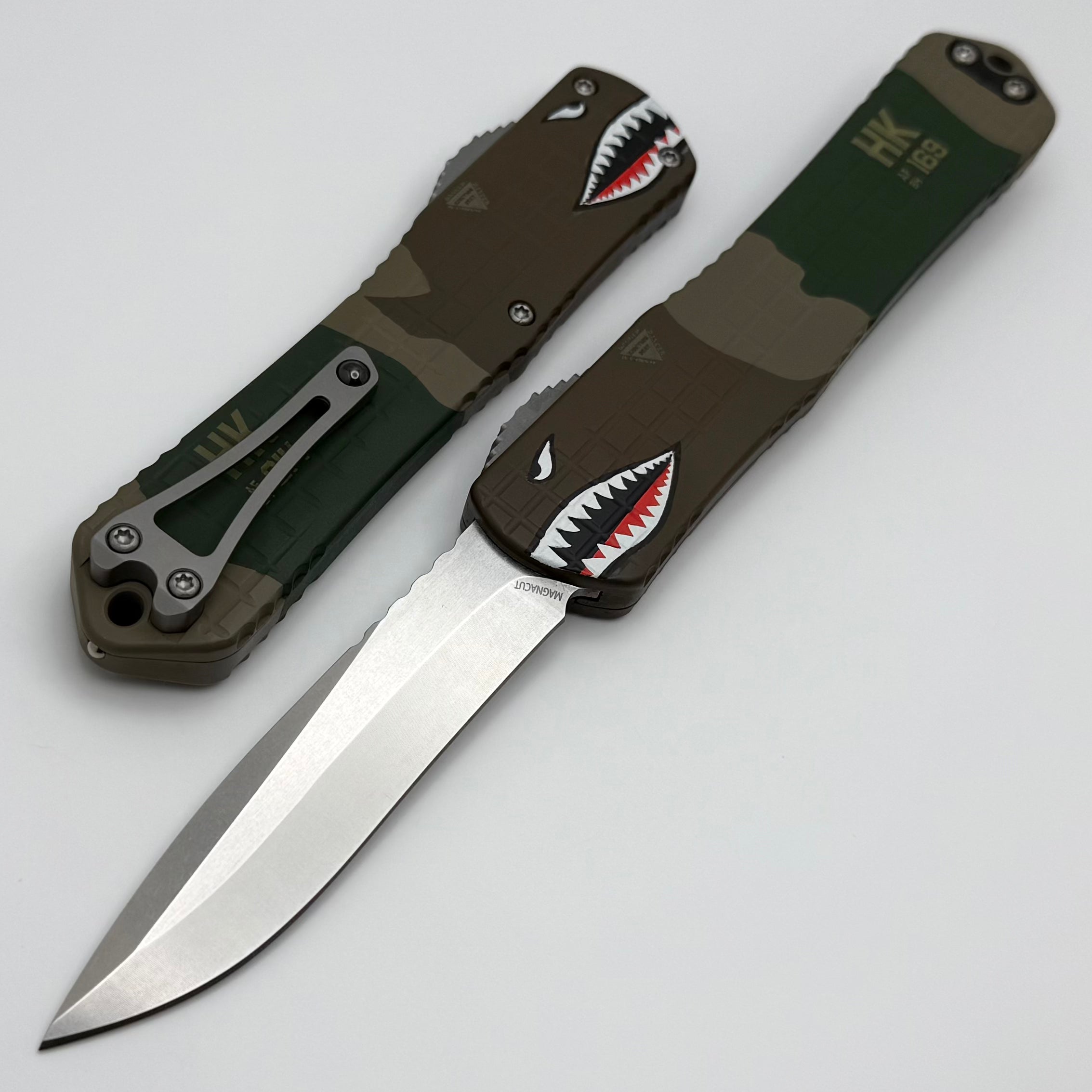 Heretic Knives Manticore X A-10 Edition: Premium Frag Handle & Stonewash Recurve MagnaCut Blade