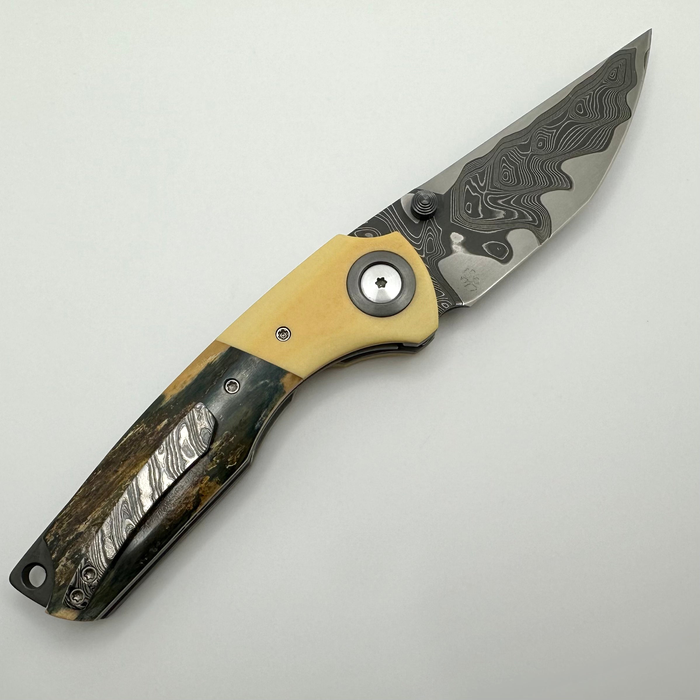 Premium Christensen Knifeworks Dreadeye Armorcore Knife with Westy & Mammoth Tusk Handles (Pre-Owned)