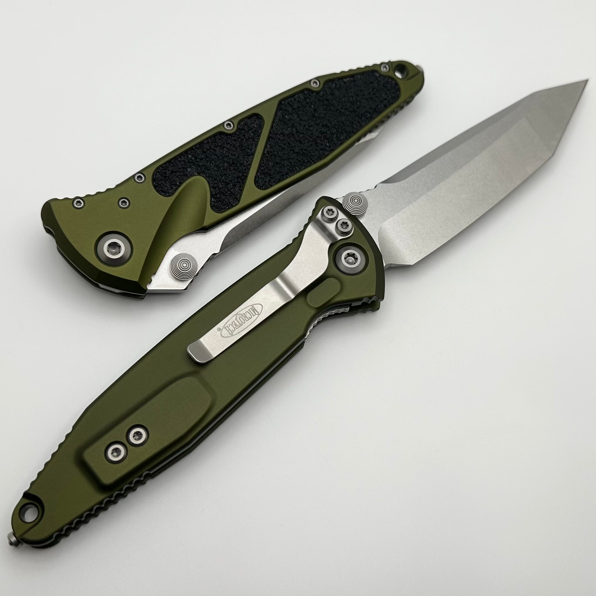 Microtech Socom Elite Tanto Manual/Auto Folding Knife - OD Green Stonewash