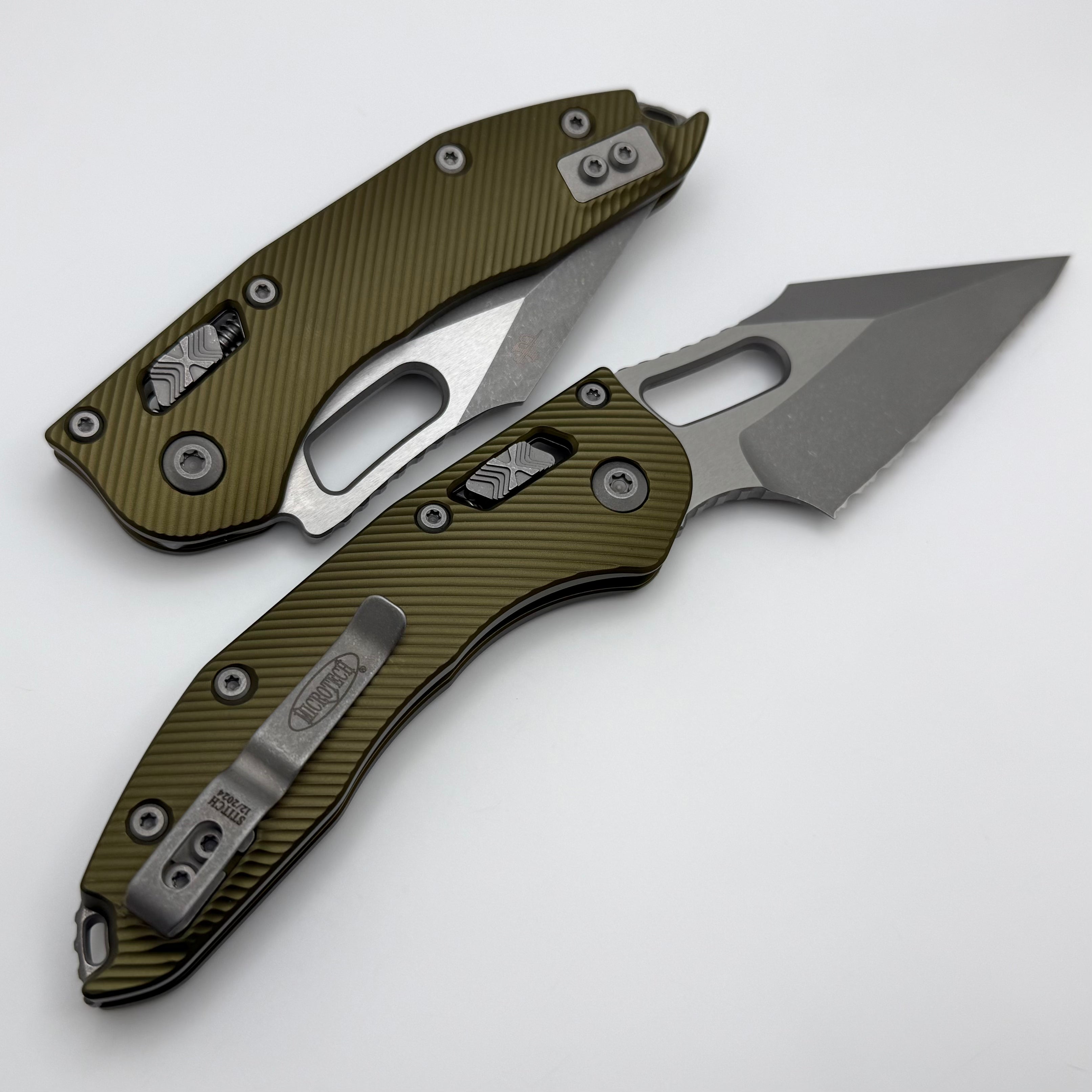 Microtech Stitch RAM LOK Tactical Knife - Premium Apocalyptic Full Serrated M390MK Blade