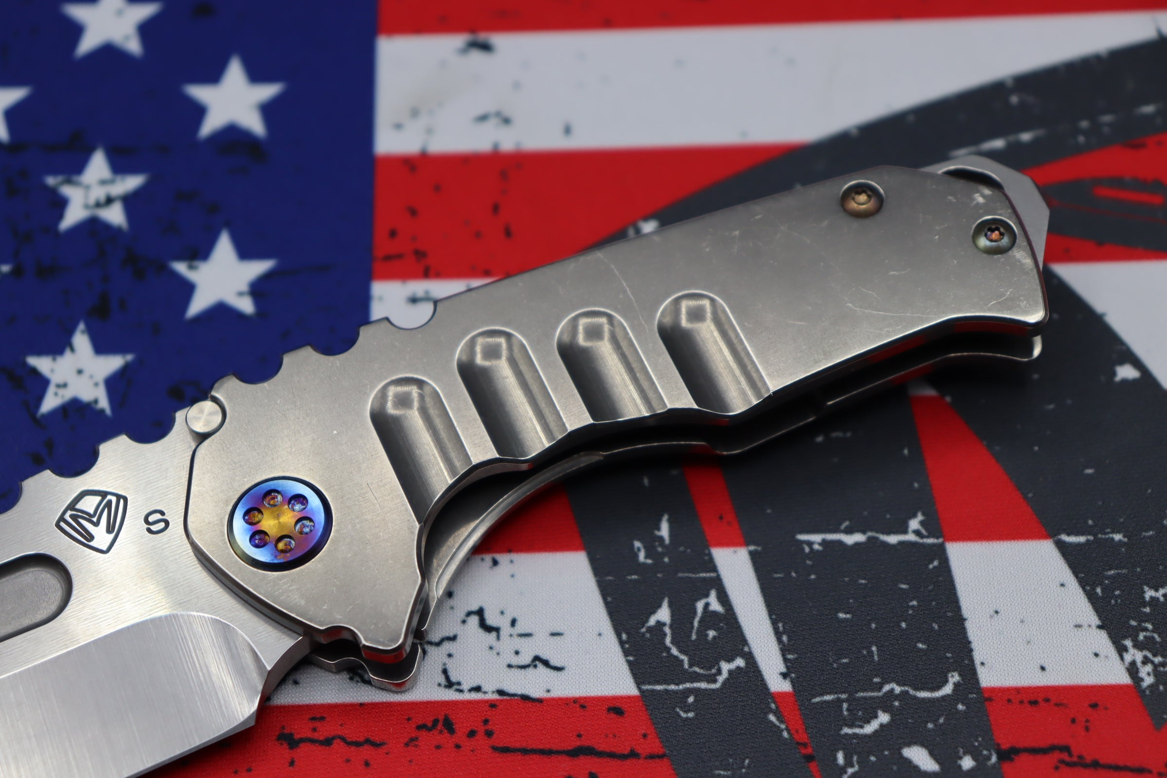 Medford Praetorian Genesis T S35VN Tactical Folding Knife - Premium Flamed Hardware & Tumbled Finish