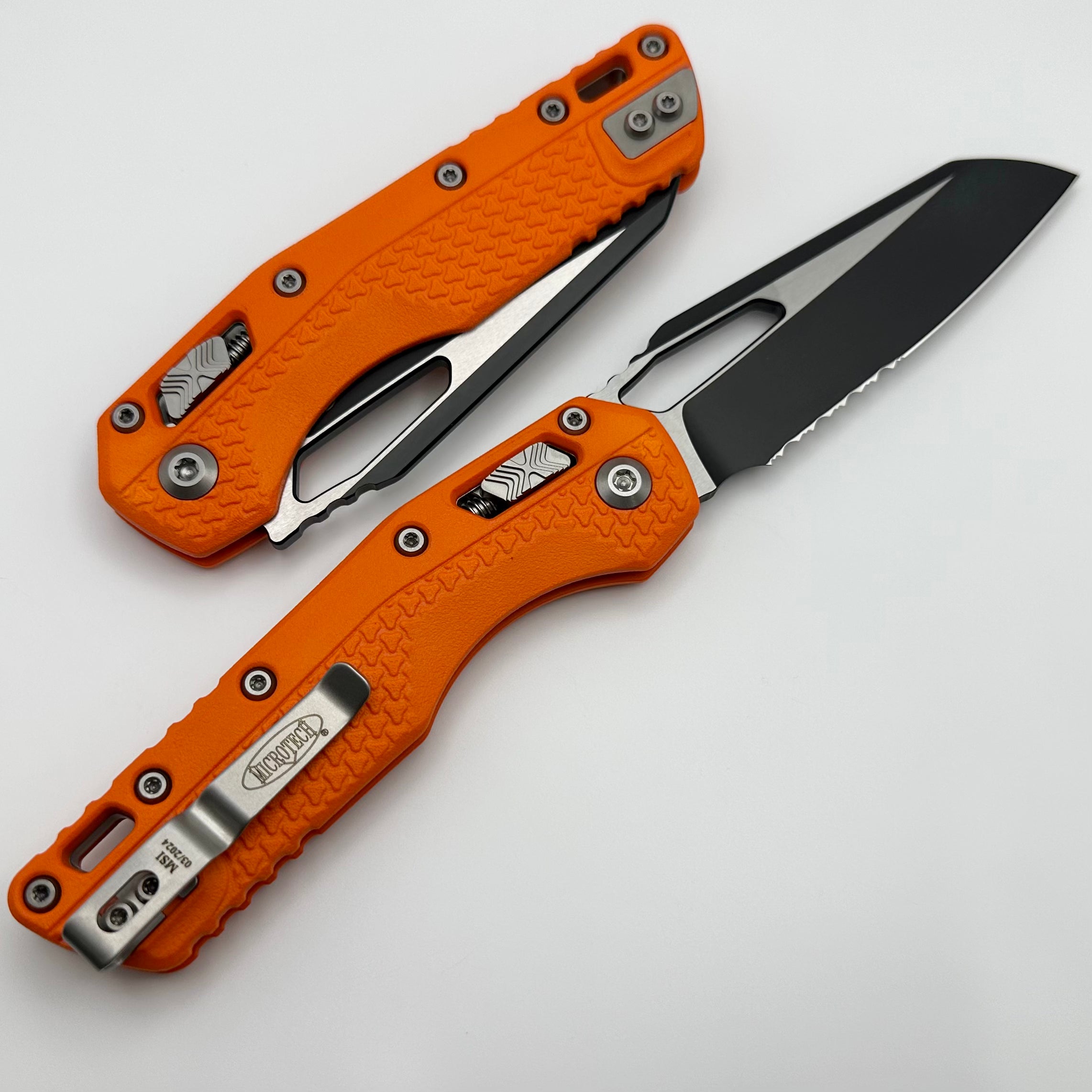 Microtech MSI RAM LOK Orange Polymer Folding Knife - Premium M390MK Steel